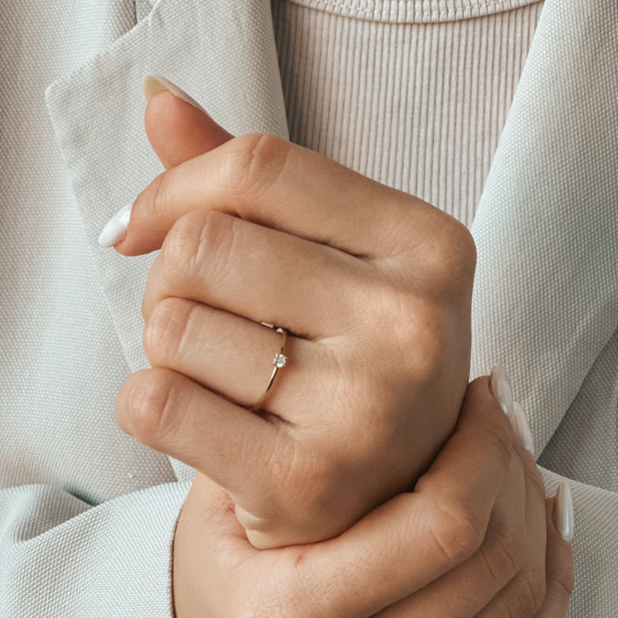 Inel din aur Timeless - Diamant 0.05 CT - Indira