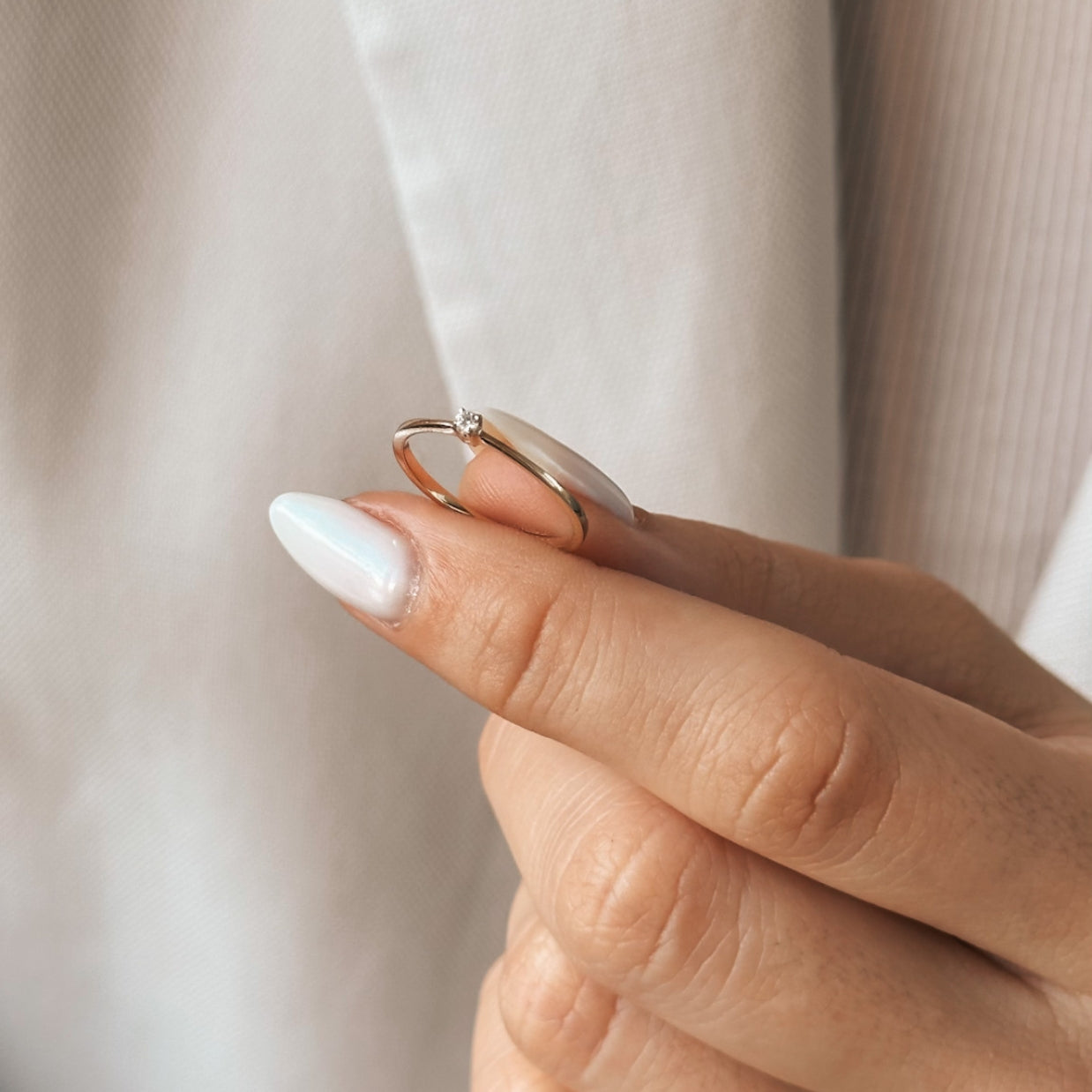 Inel din aur Timeless - Diamant 0.03 CT - Indira