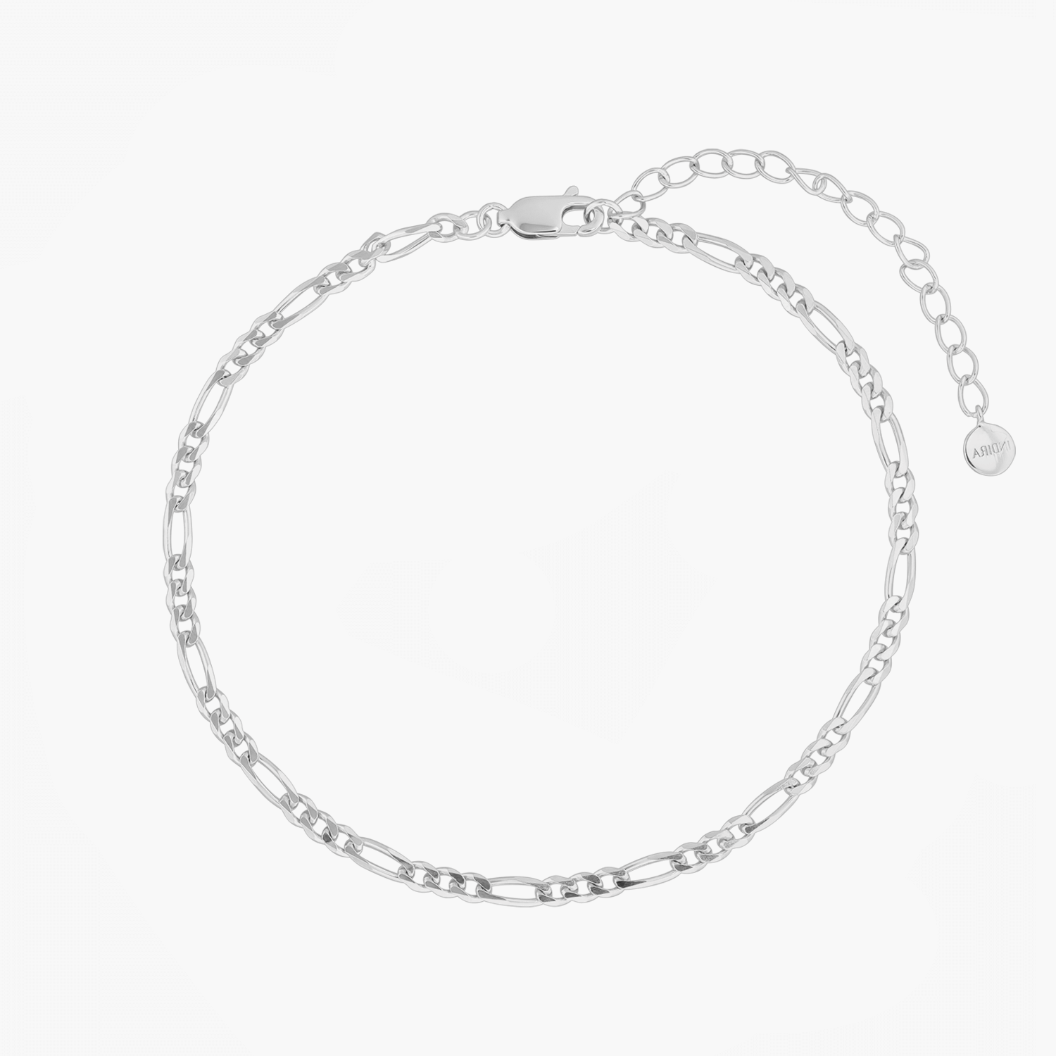 Silver Figaro Anklet - Indira