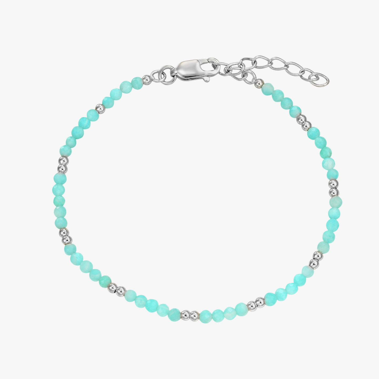 Silver Ankle Bracelet SummerScape - Amazonite - Indira