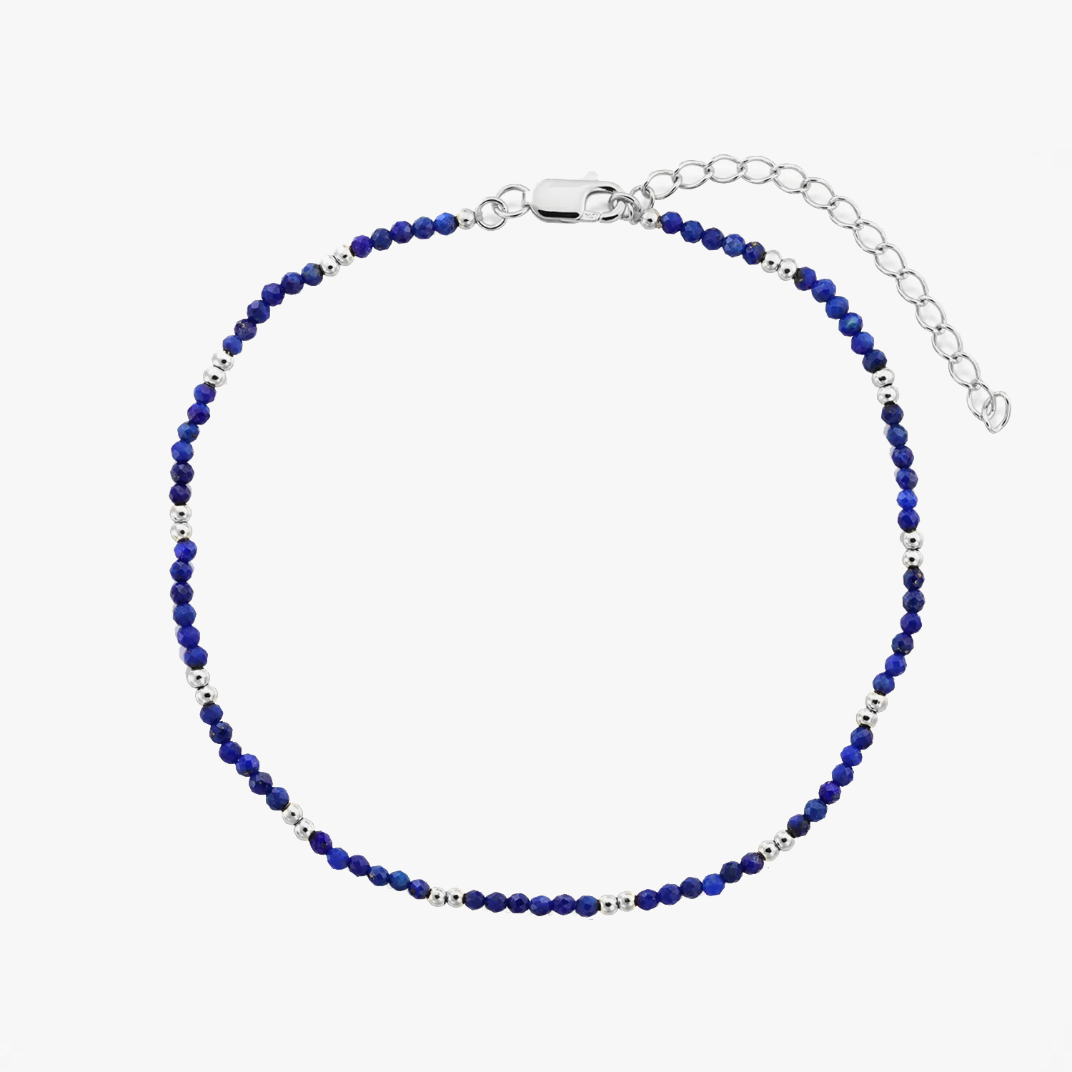 Silver Anklet SummerScape – Lapis - Indira