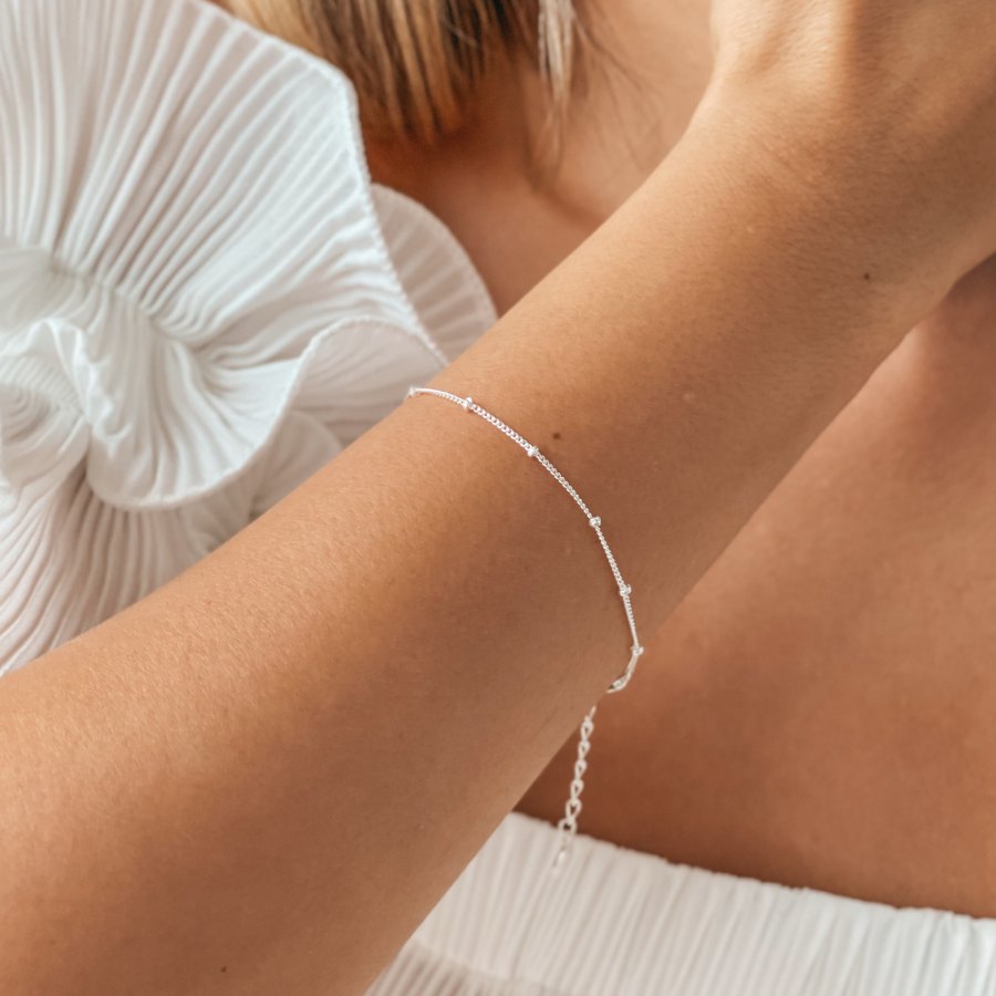 Beaded Silver Bracelet - Indira