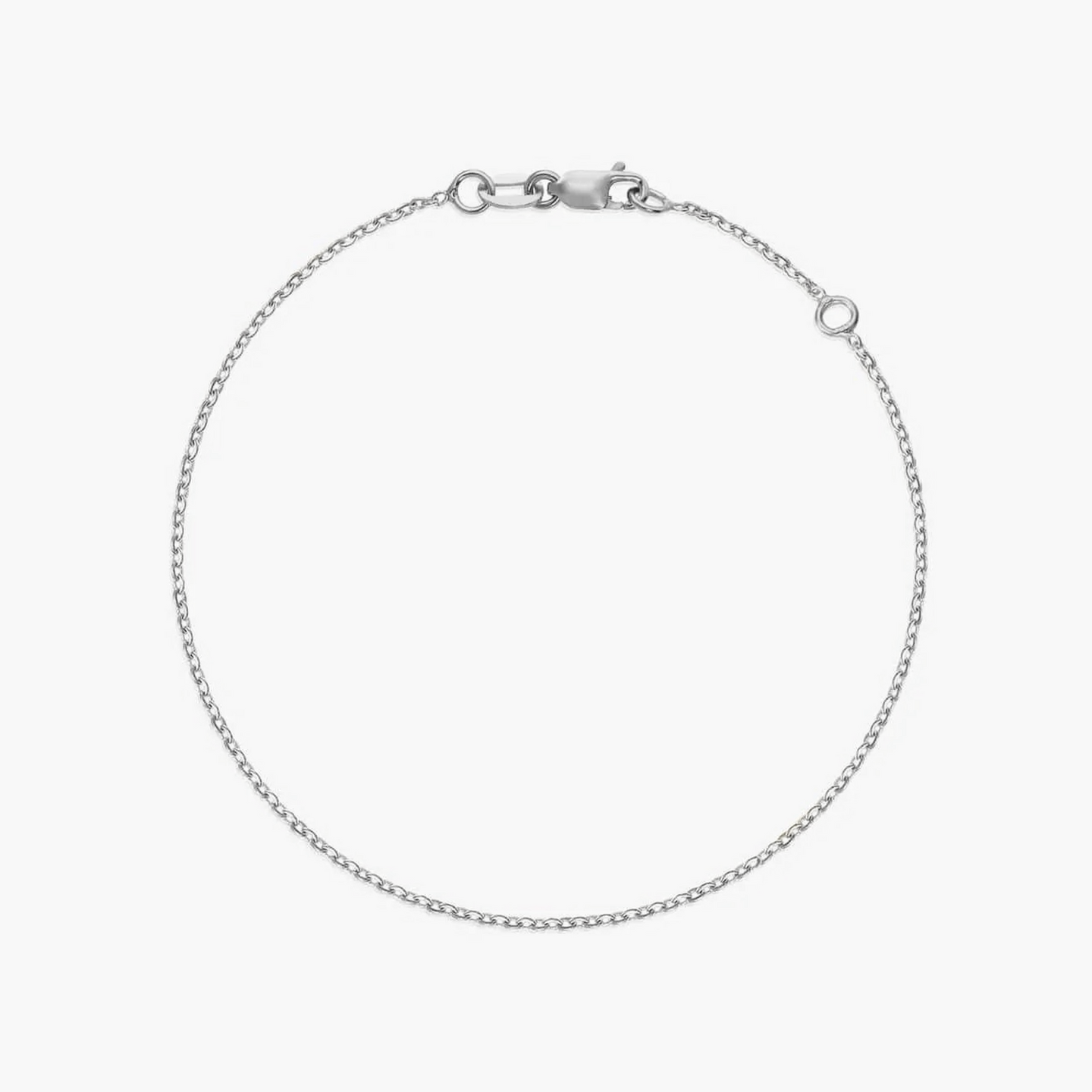 Simple Chain White Gold Bracelet - Indira