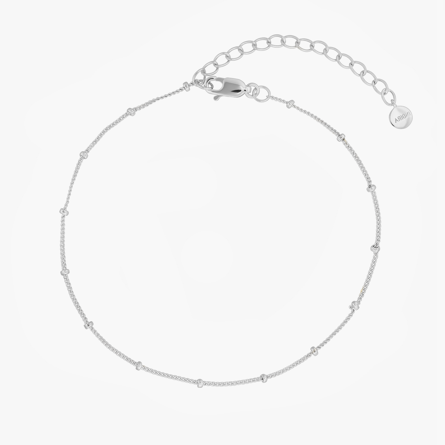 Beaded Silver Anklet - Indira