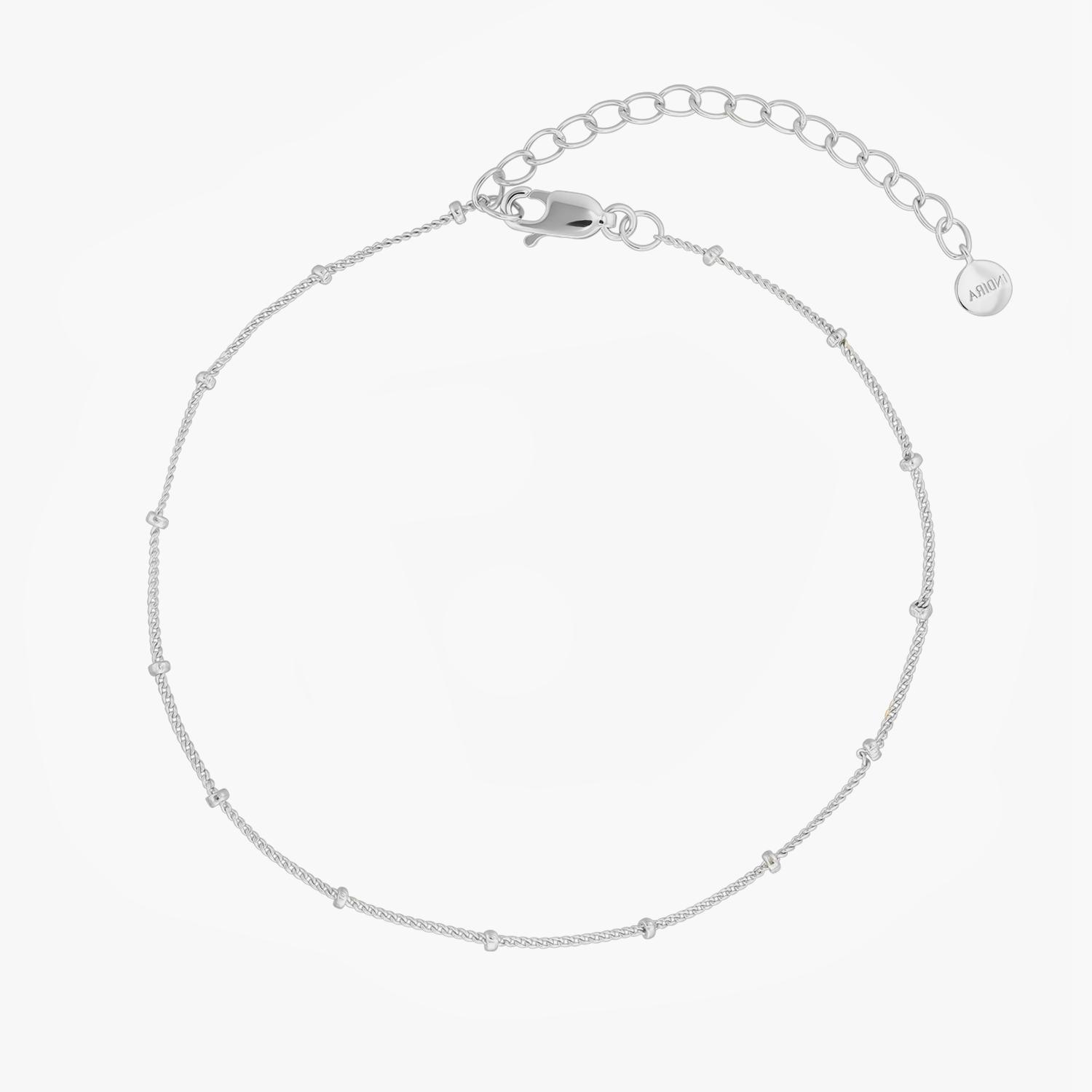Beaded Silver Anklet - Indira