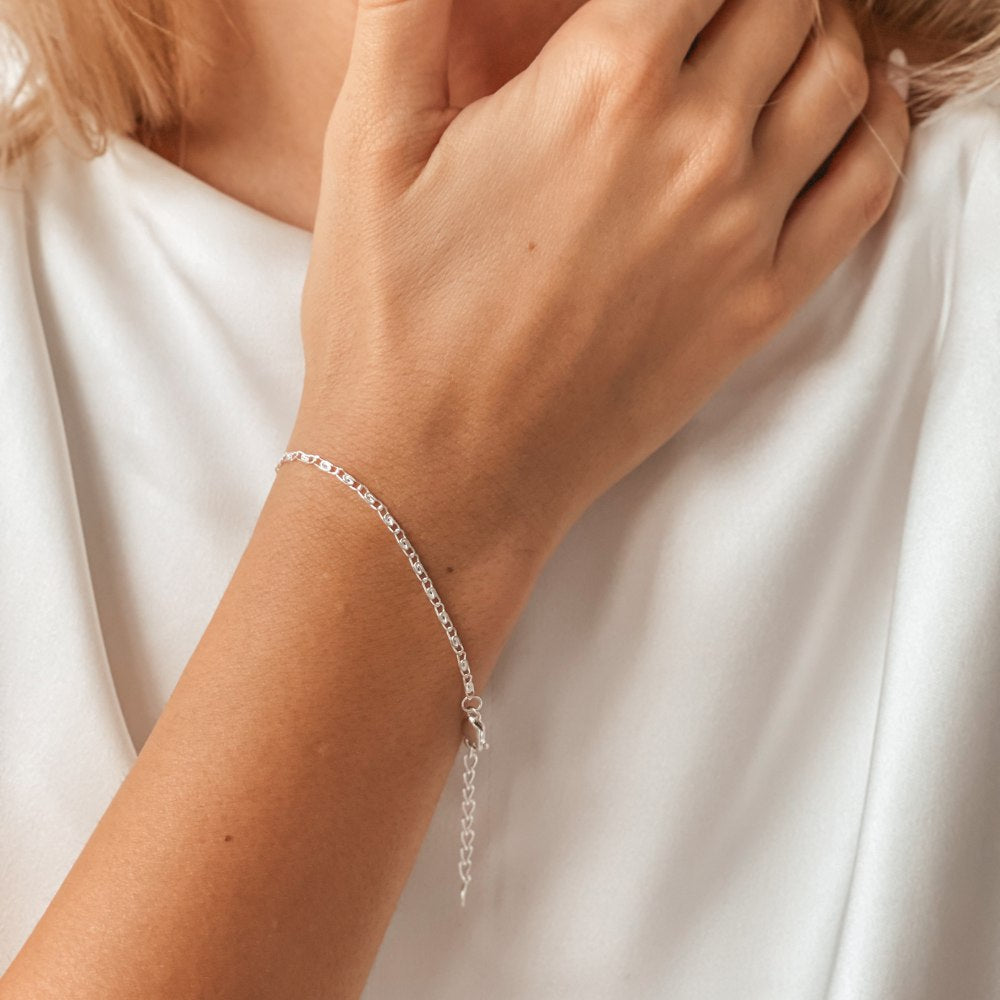 Anchor Silver Bracelet - Indira