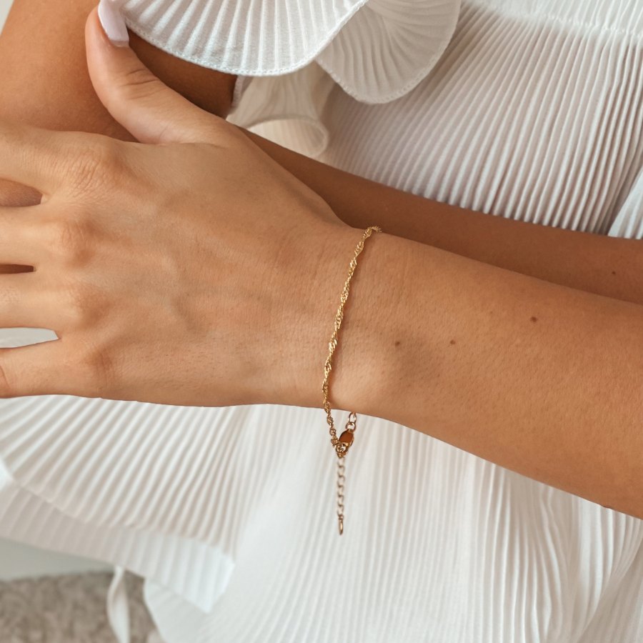 Golden Singapore Silver Bracelet - Indira
