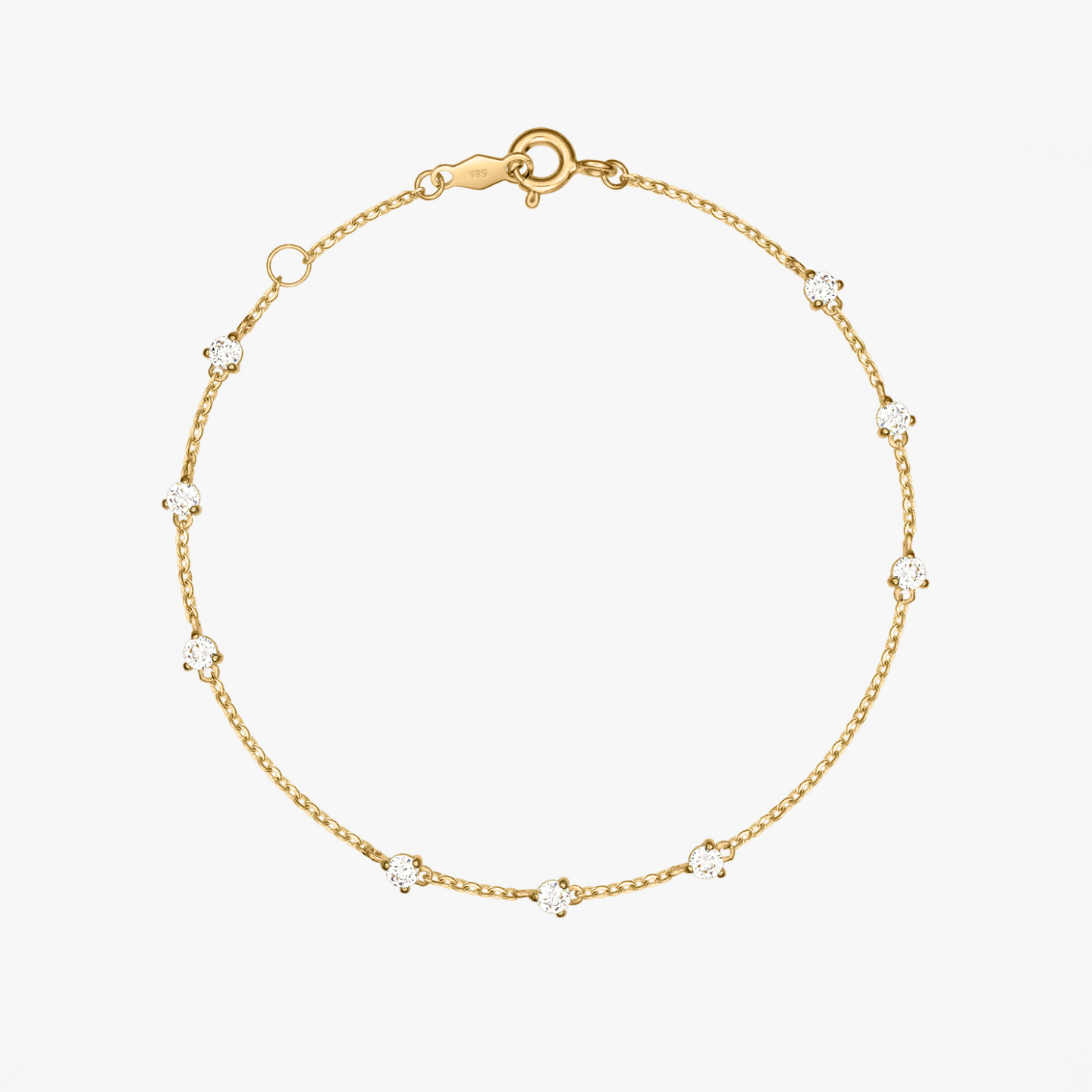 Starburst Gold Bracelet - Zirconia - Indira