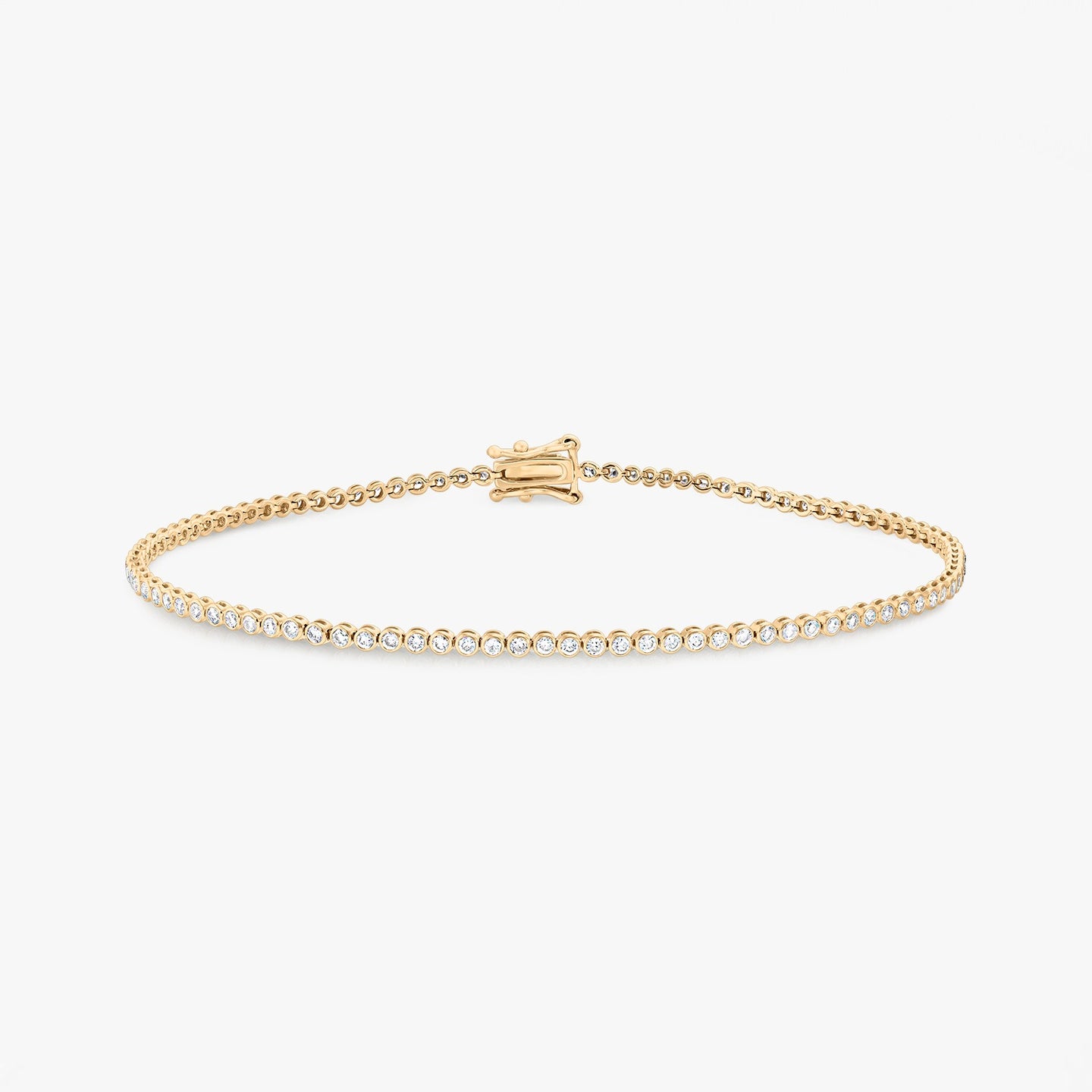 Yellow Gold Little Tennis Bracelet - Diamonds