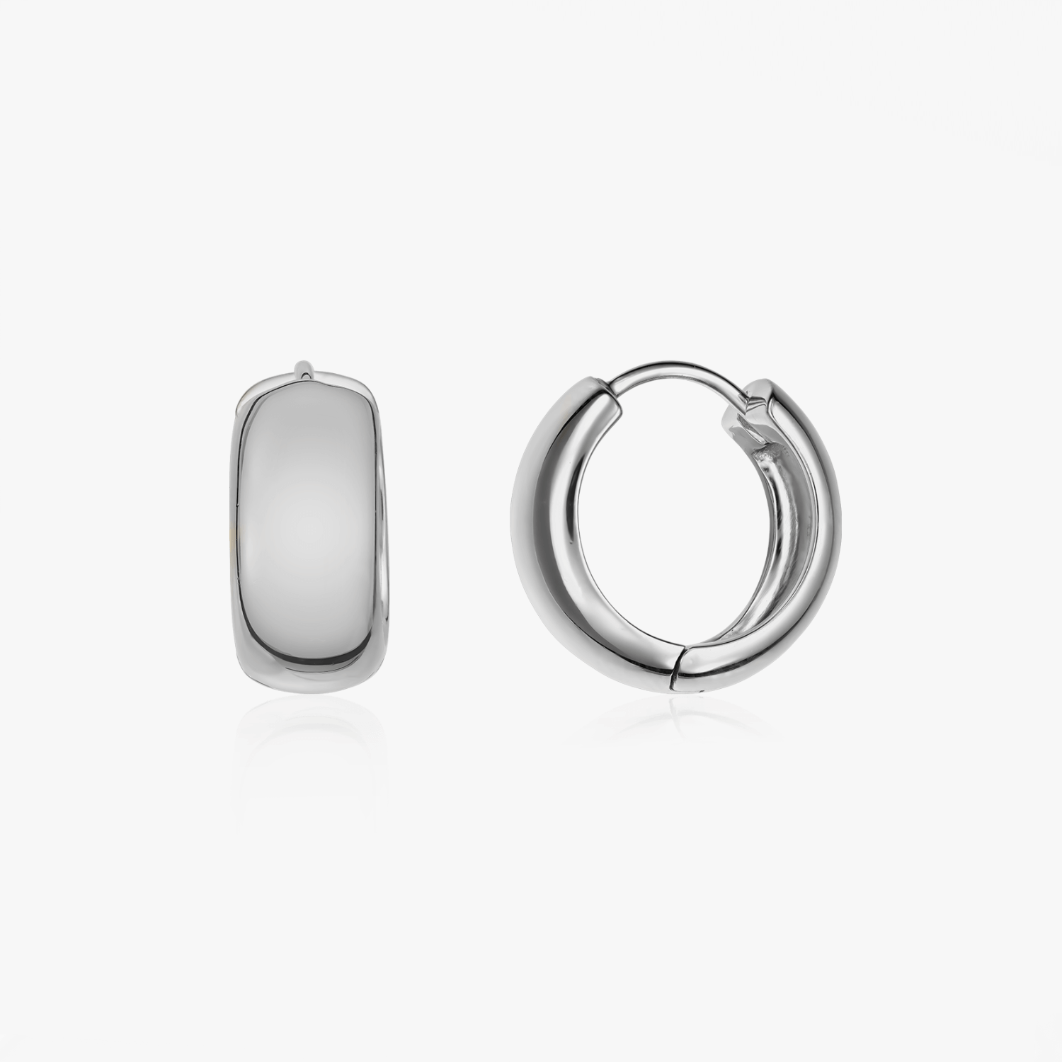 Bold Maxi Hoops Silver Earrings - Indira