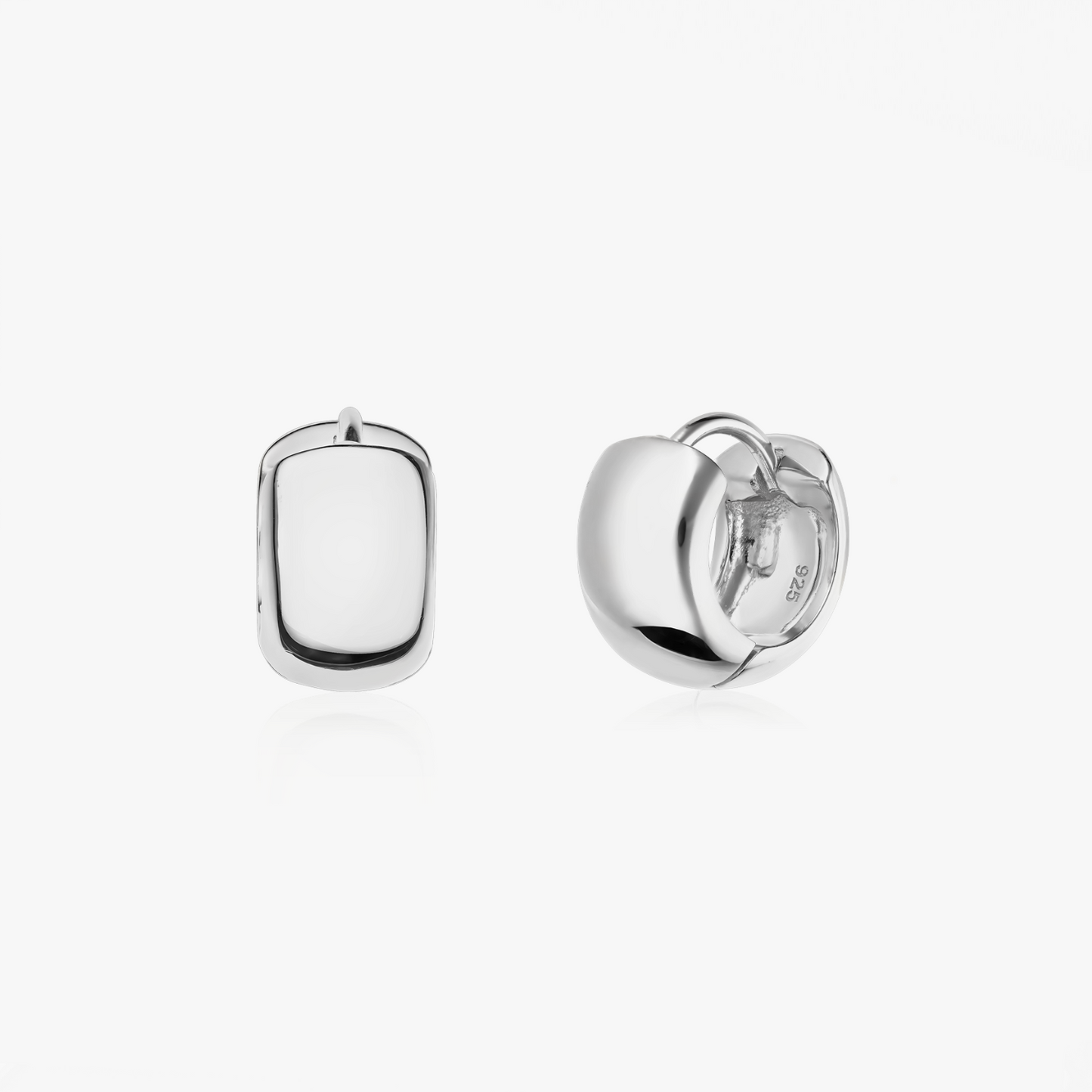 Bold Mini Silver Hoops Earrings - Indira