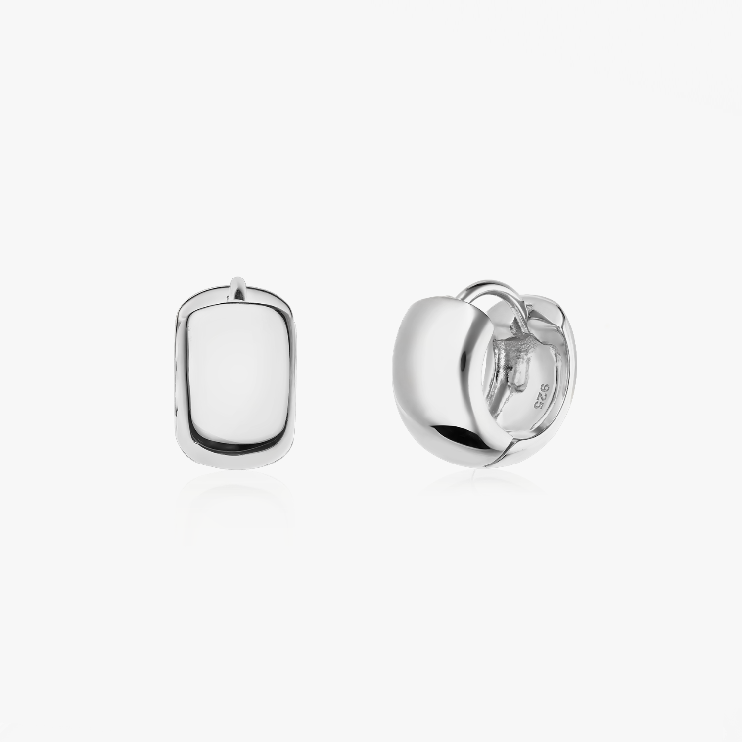 Bold Mini Silver Hoops Earrings - Indira