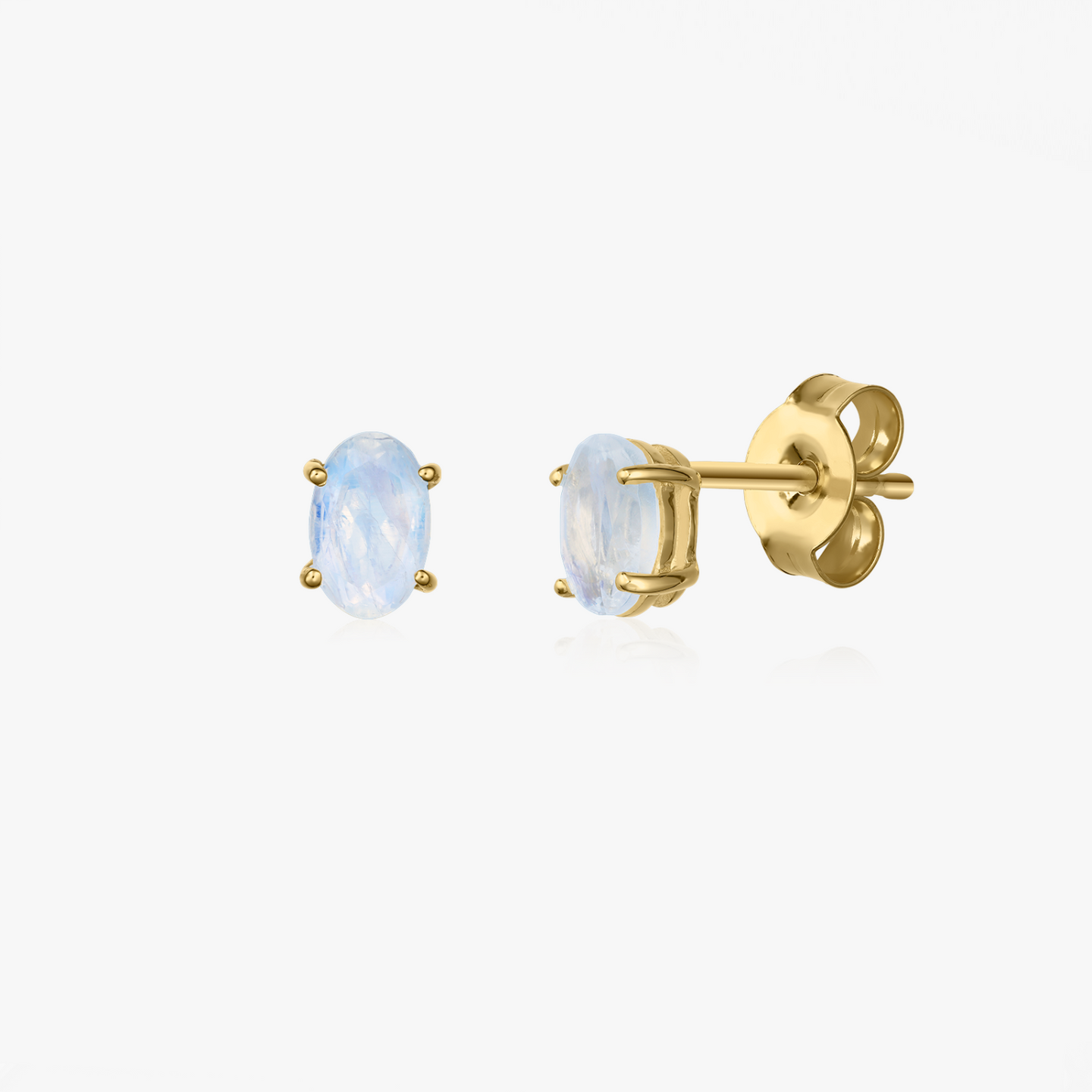 Silver Earrings Golden Reina - Moonstone - Indira