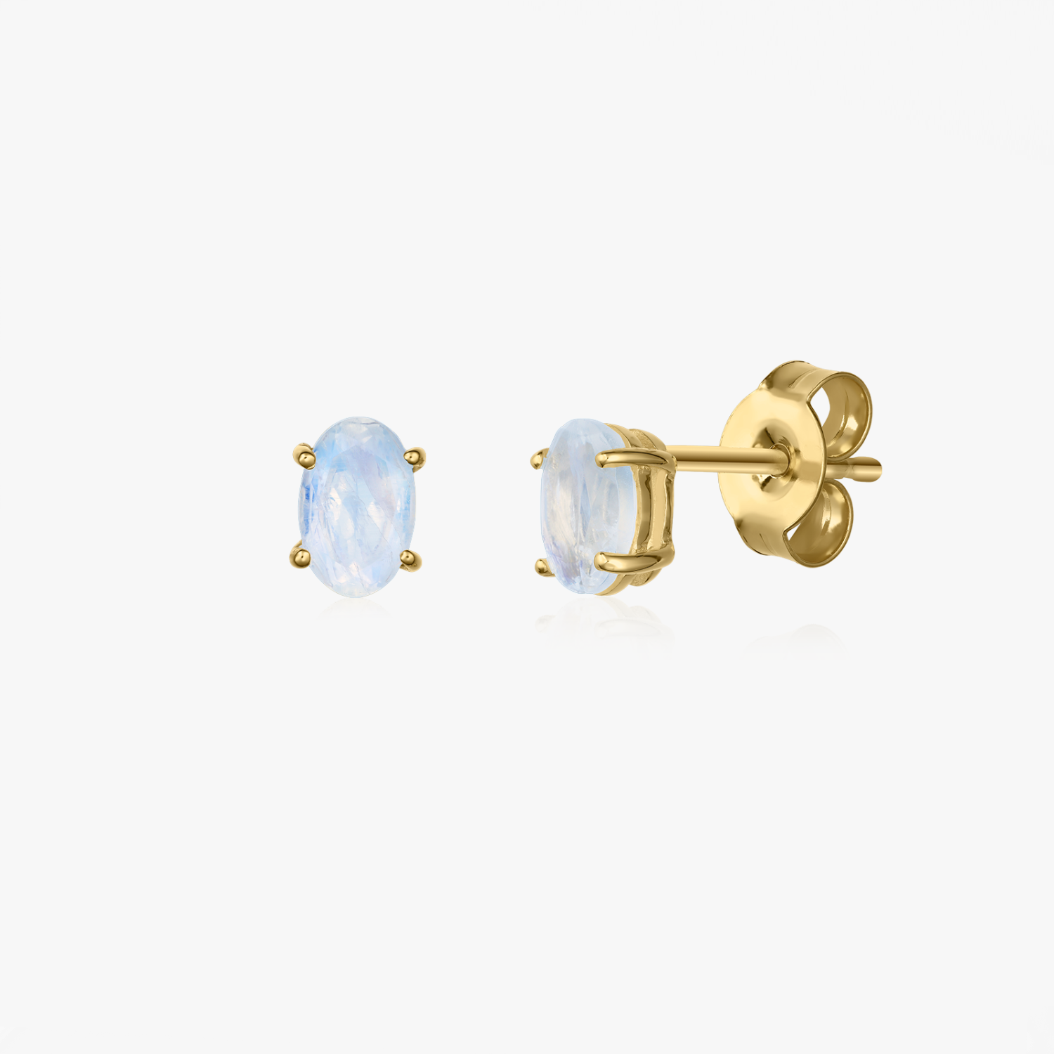 Silver Earrings Golden Reina - Moonstone - Indira