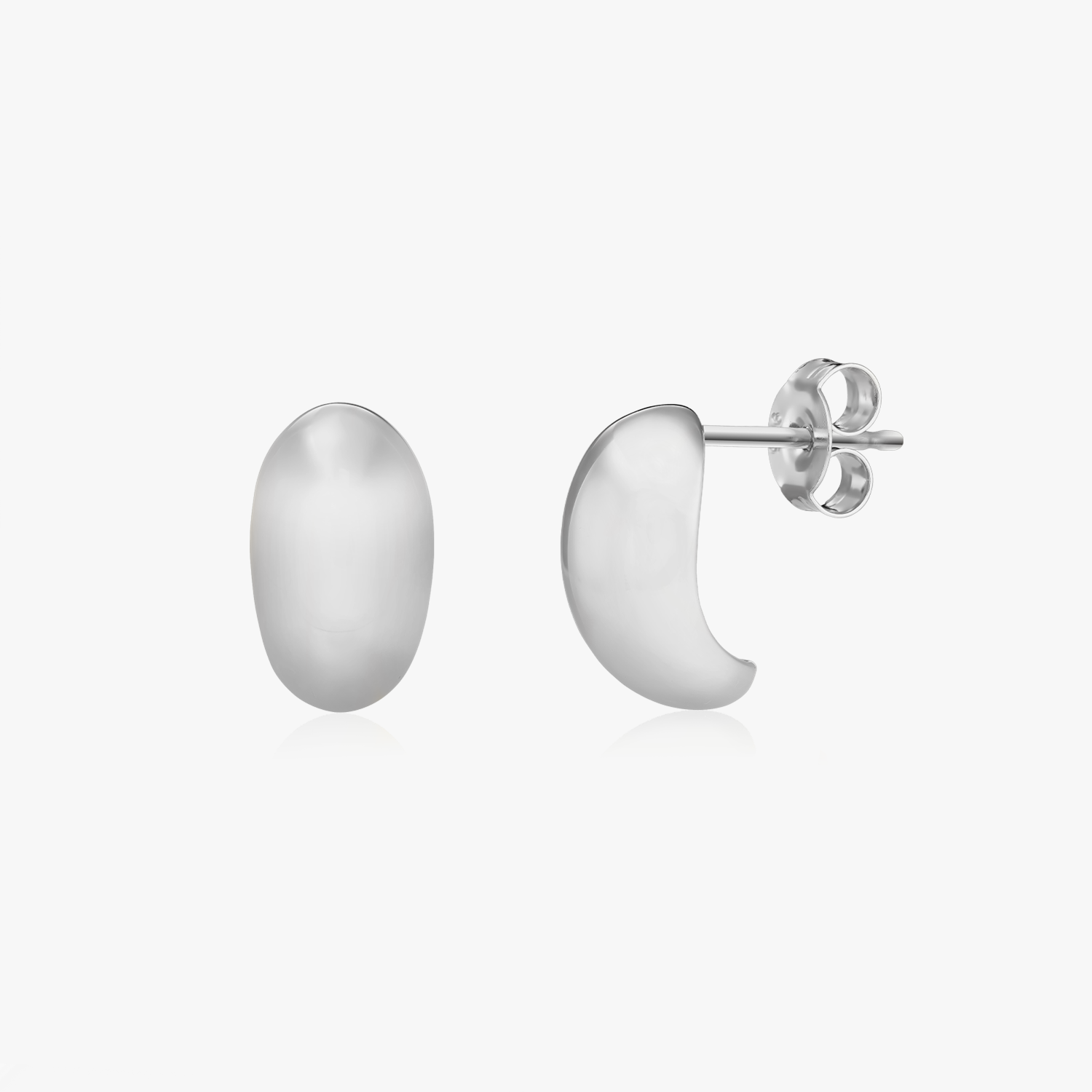 Half Dome Silver Earrings - Indira
