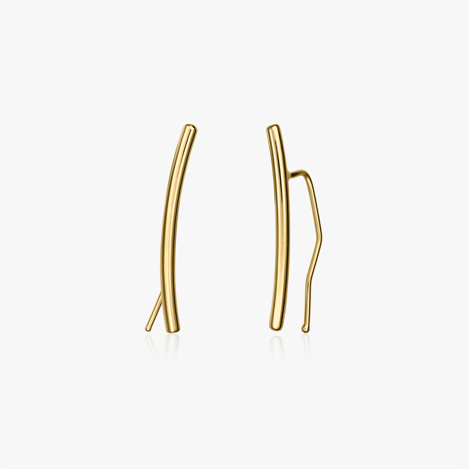 Gold Ear Climber Earrings - Indira