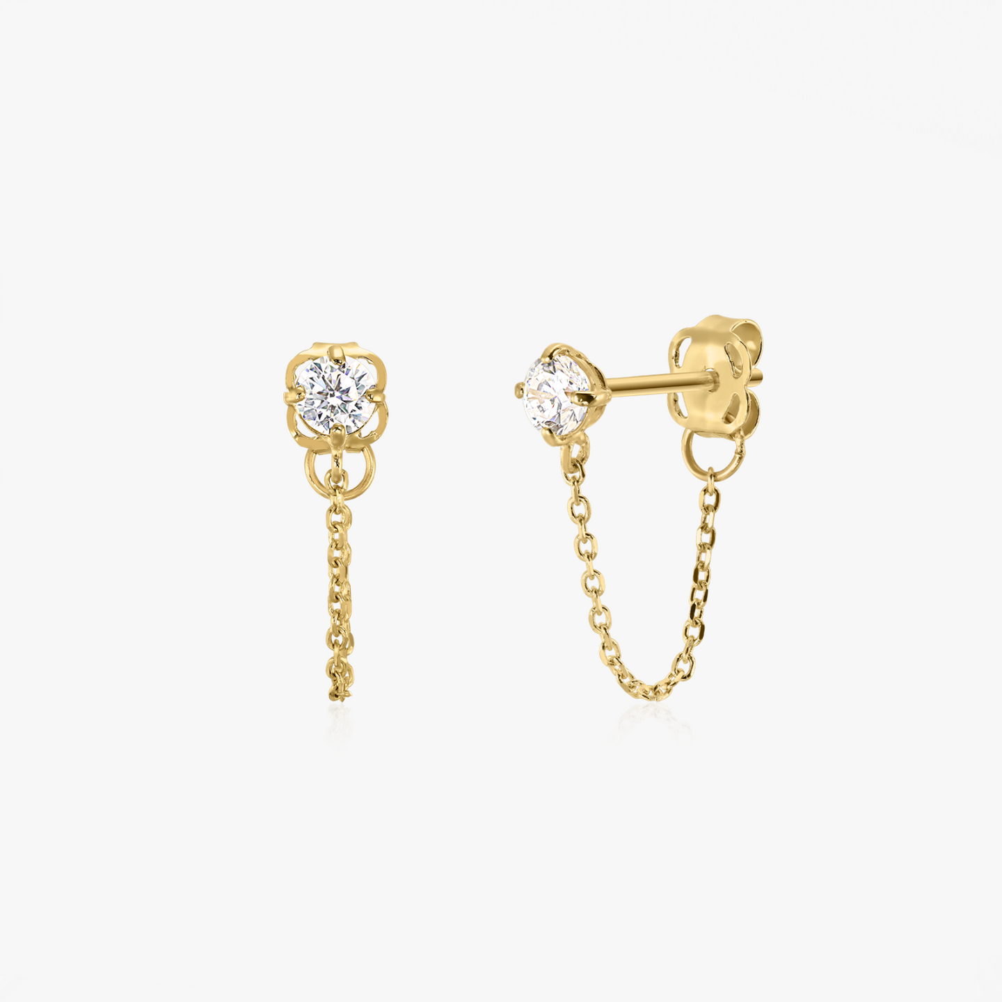 Emma Gold Earrings - Zirconia - Indira