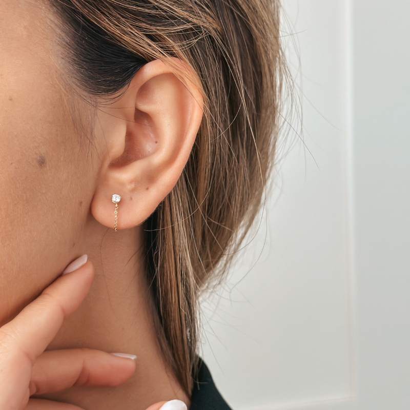 Emma Gold Earrings - Zirconia - Indira