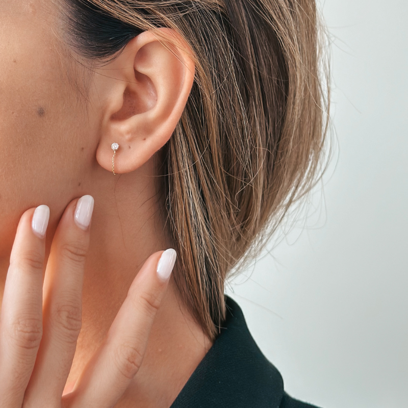 Emma Gold Earrings - Zirconia - Indira