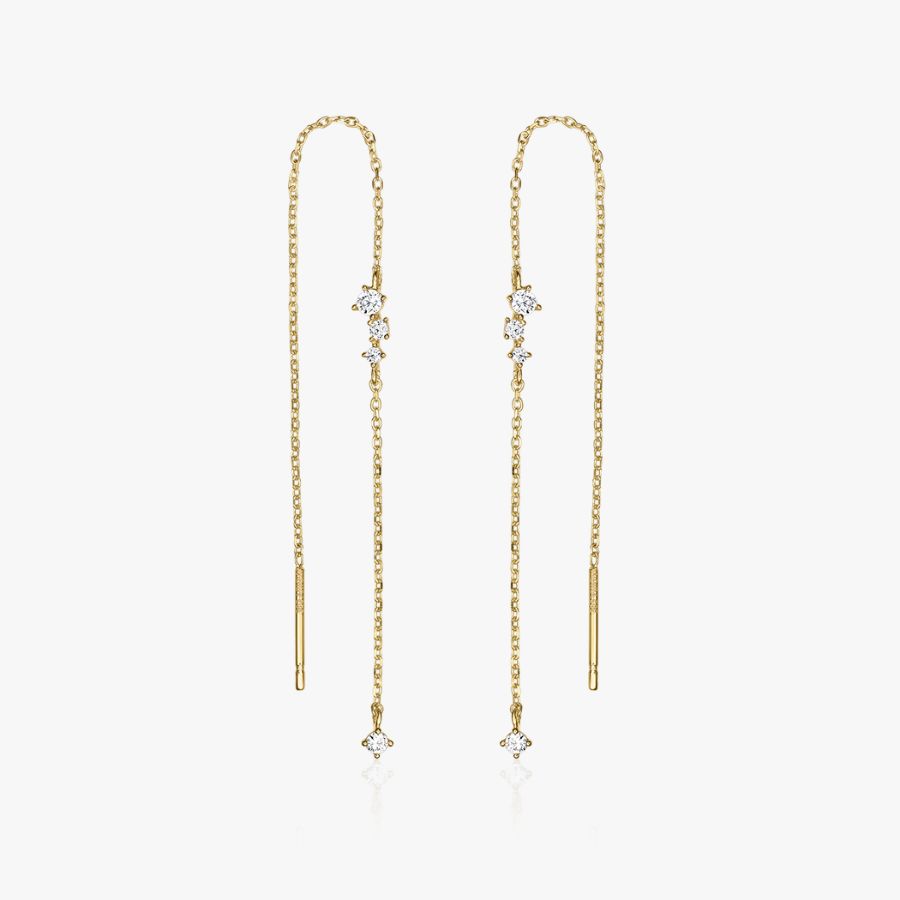 Cercei din aur Graceful Drop - Indira