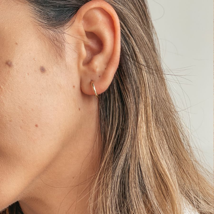 Small Gold Hoops Earrings - Indira
