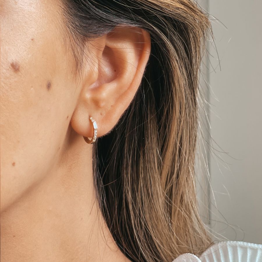 Yoki Gold Earrings - Zirconia - Indira