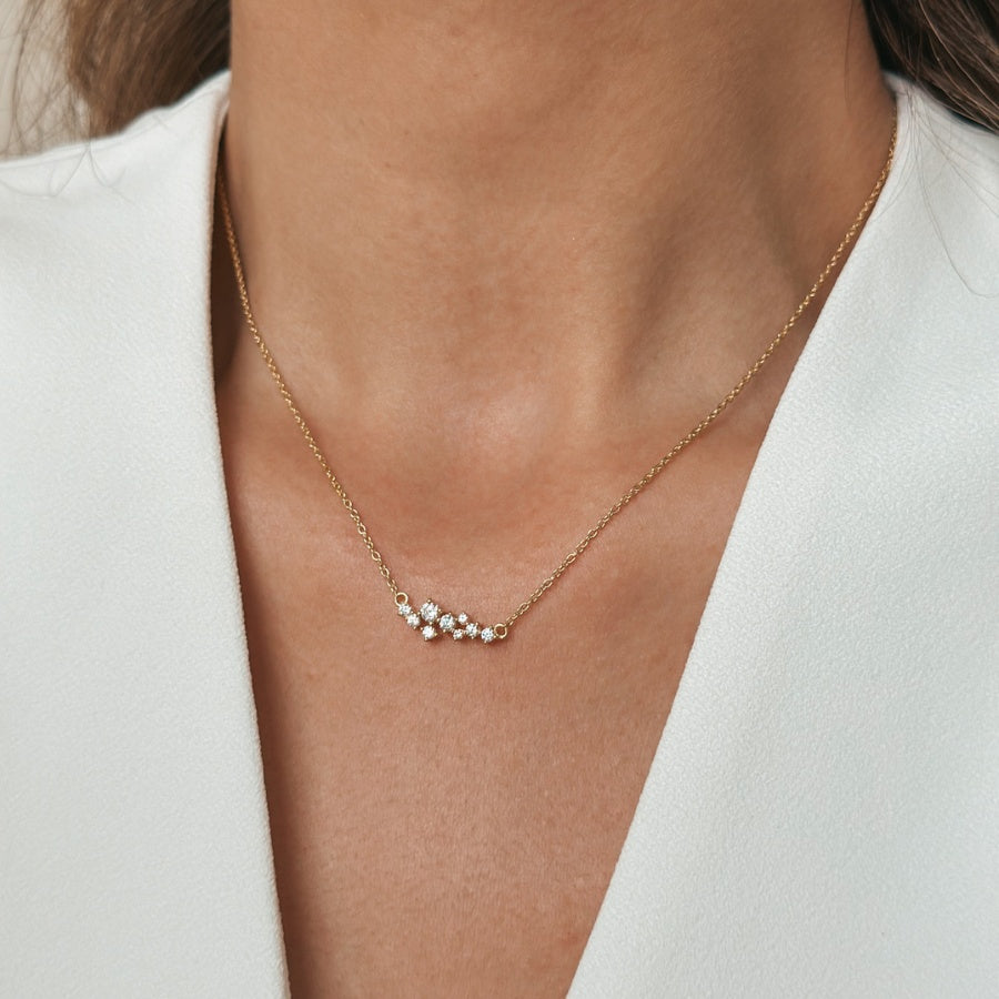 Golden Constellation Silver Necklace - Indira