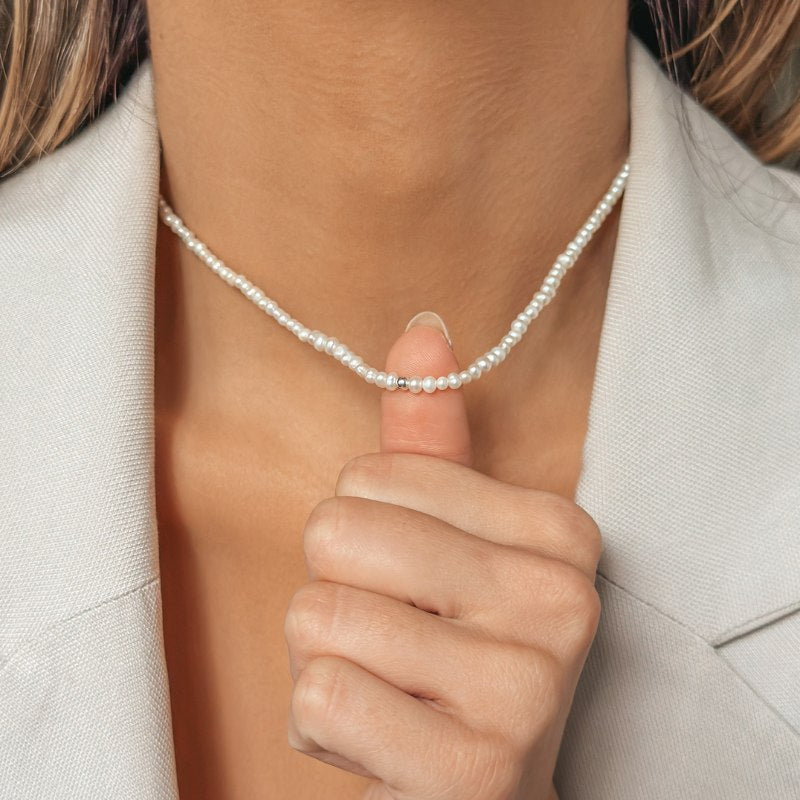 Colier din argint Glamour - Perle Naturale - Indira