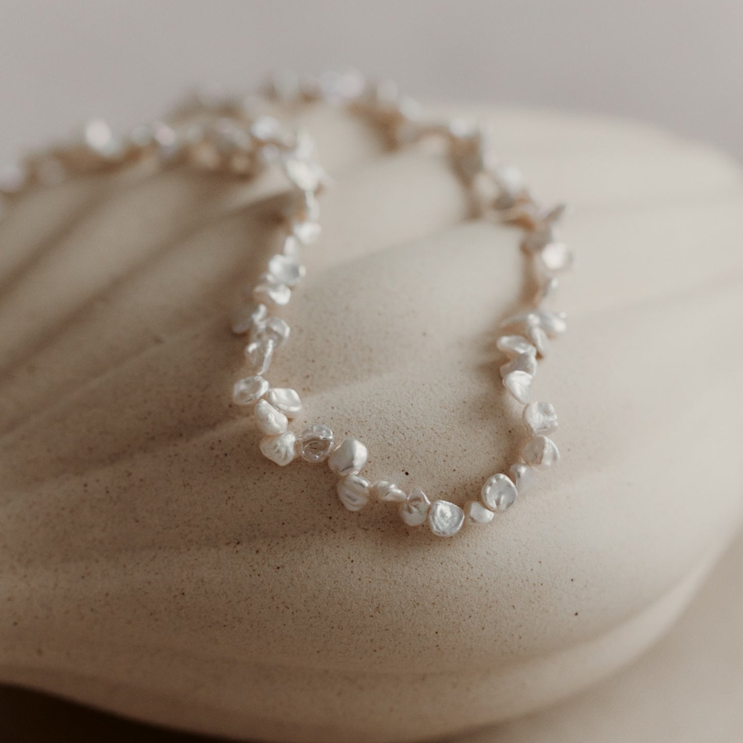 Golden Brielle Yellow Gold Necklace - Natural Pearls