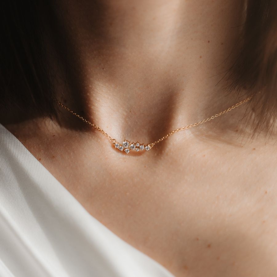 Golden Constellation Silver Necklace - Indira