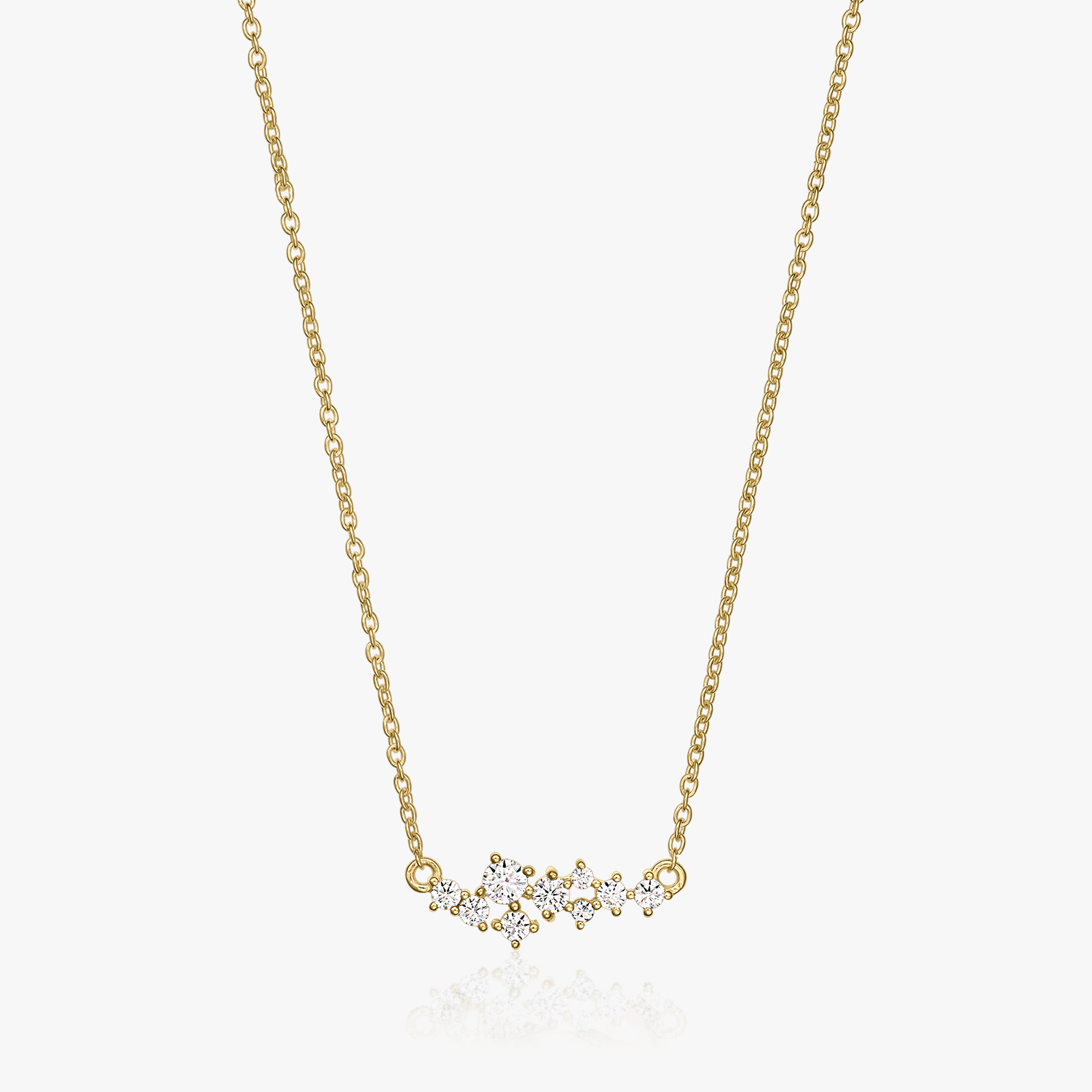 Golden Constellation Silver Necklace - Indira