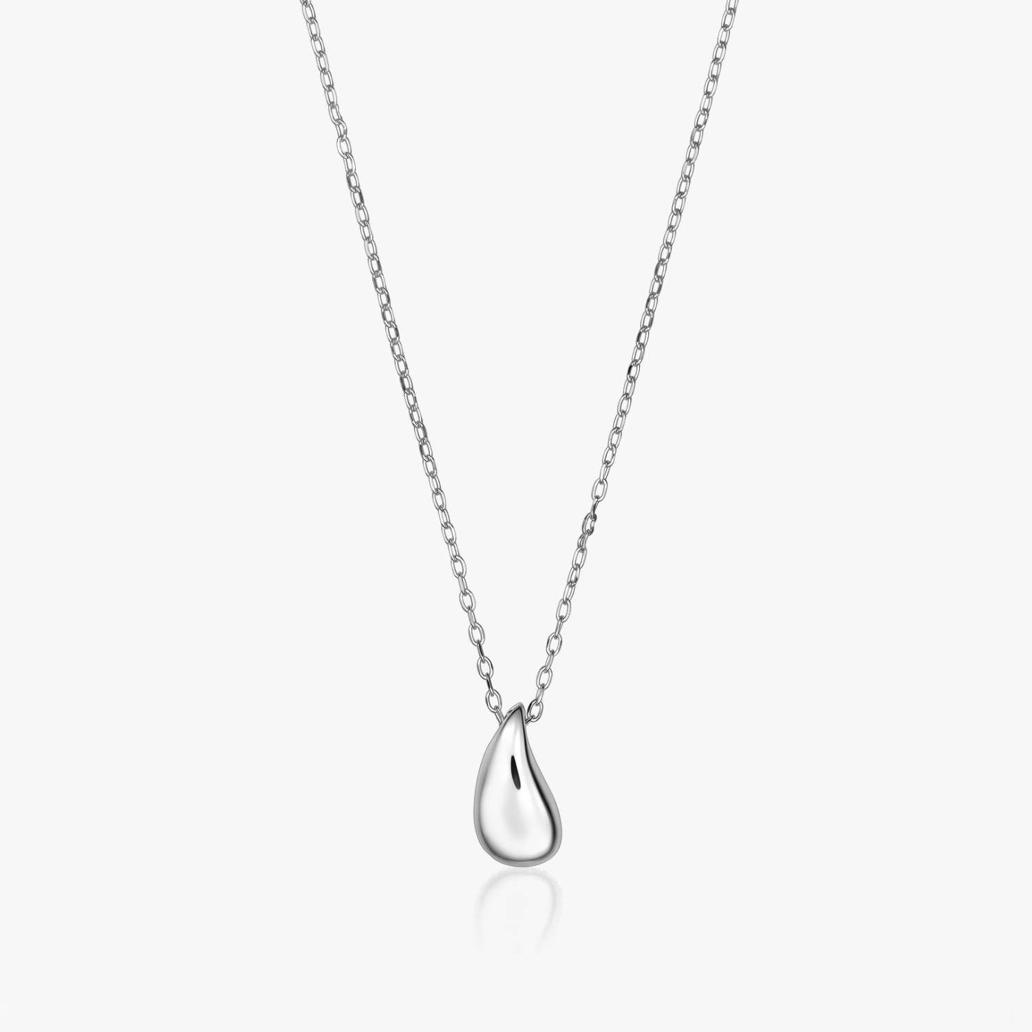 Silver Drop Silver Necklace - Indira