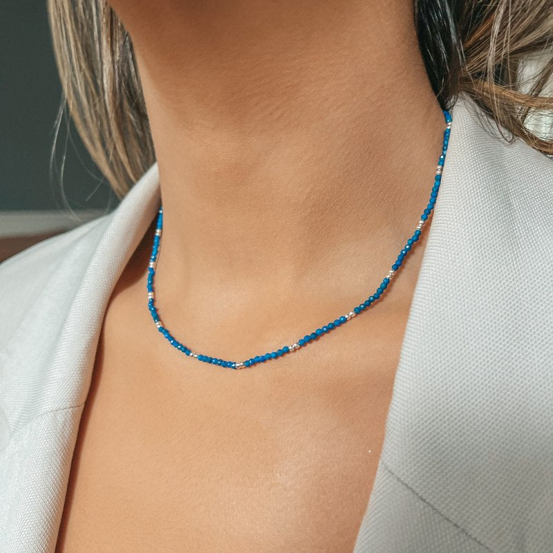 SummerScape Silver Necklace - Lapis Lazuli - Indira
