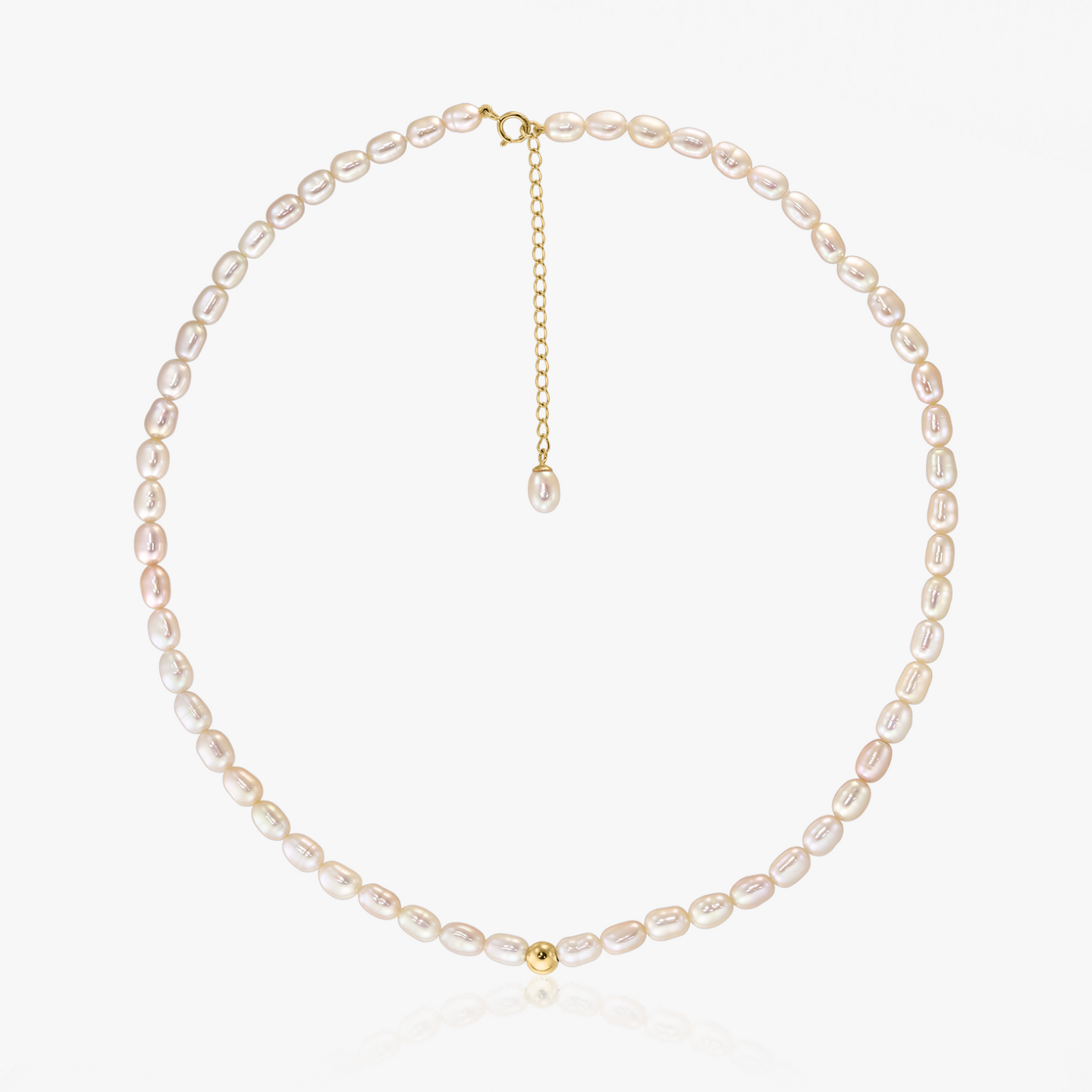 Blair Gold Necklace - Natural Pearls - Indira