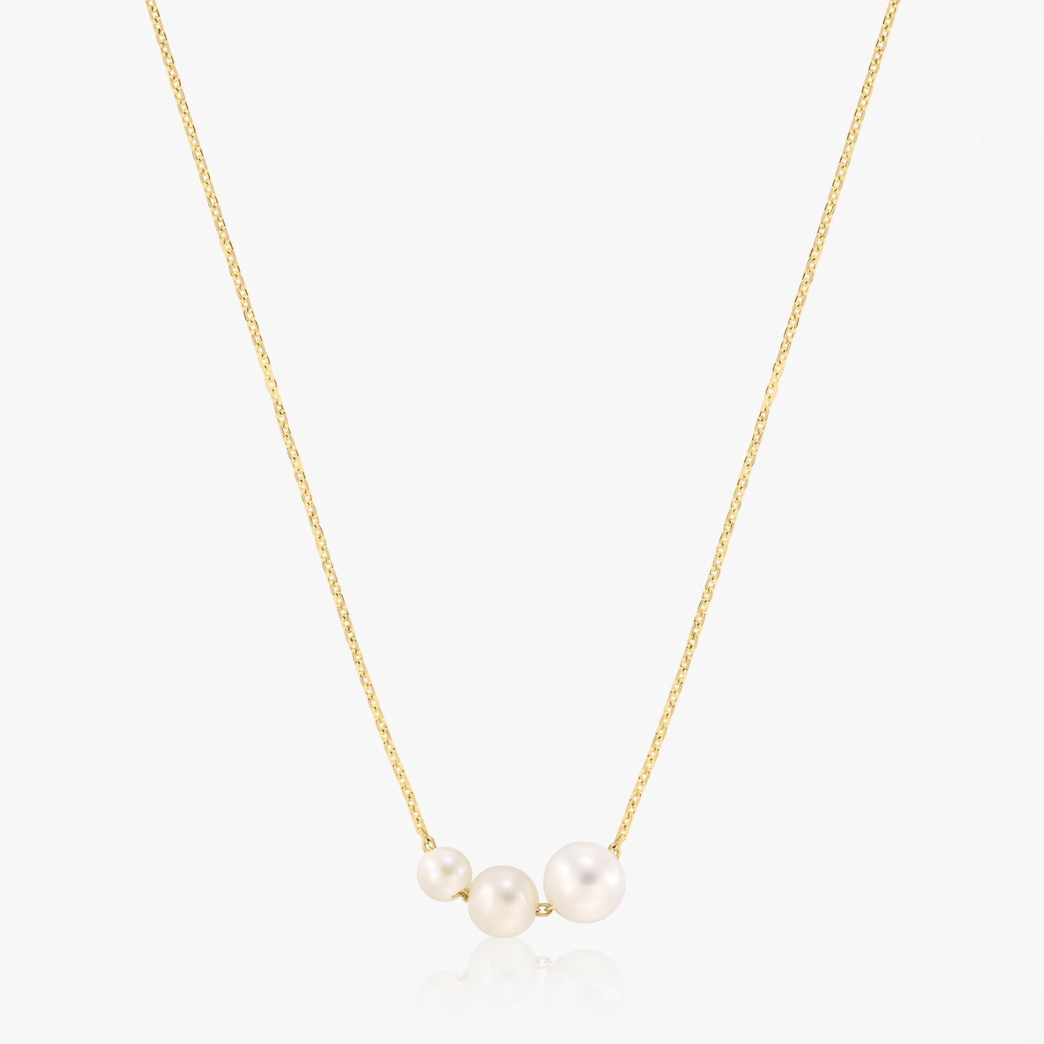 Elsa Gold Necklace - Natural Pearls - Indira