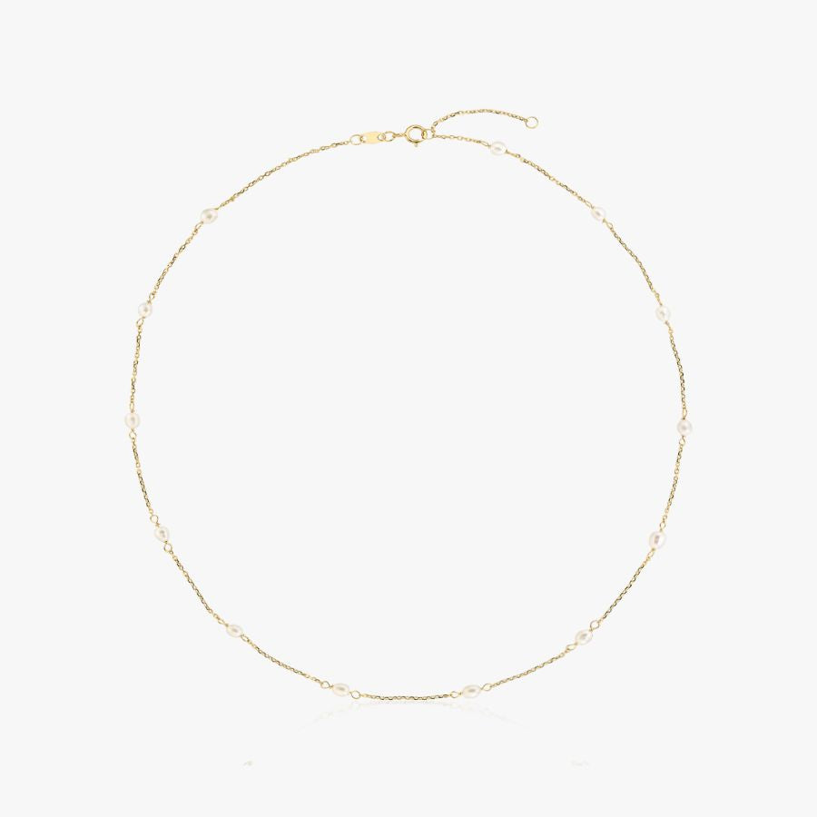Gold Necklace Pearl Elegance - Indira