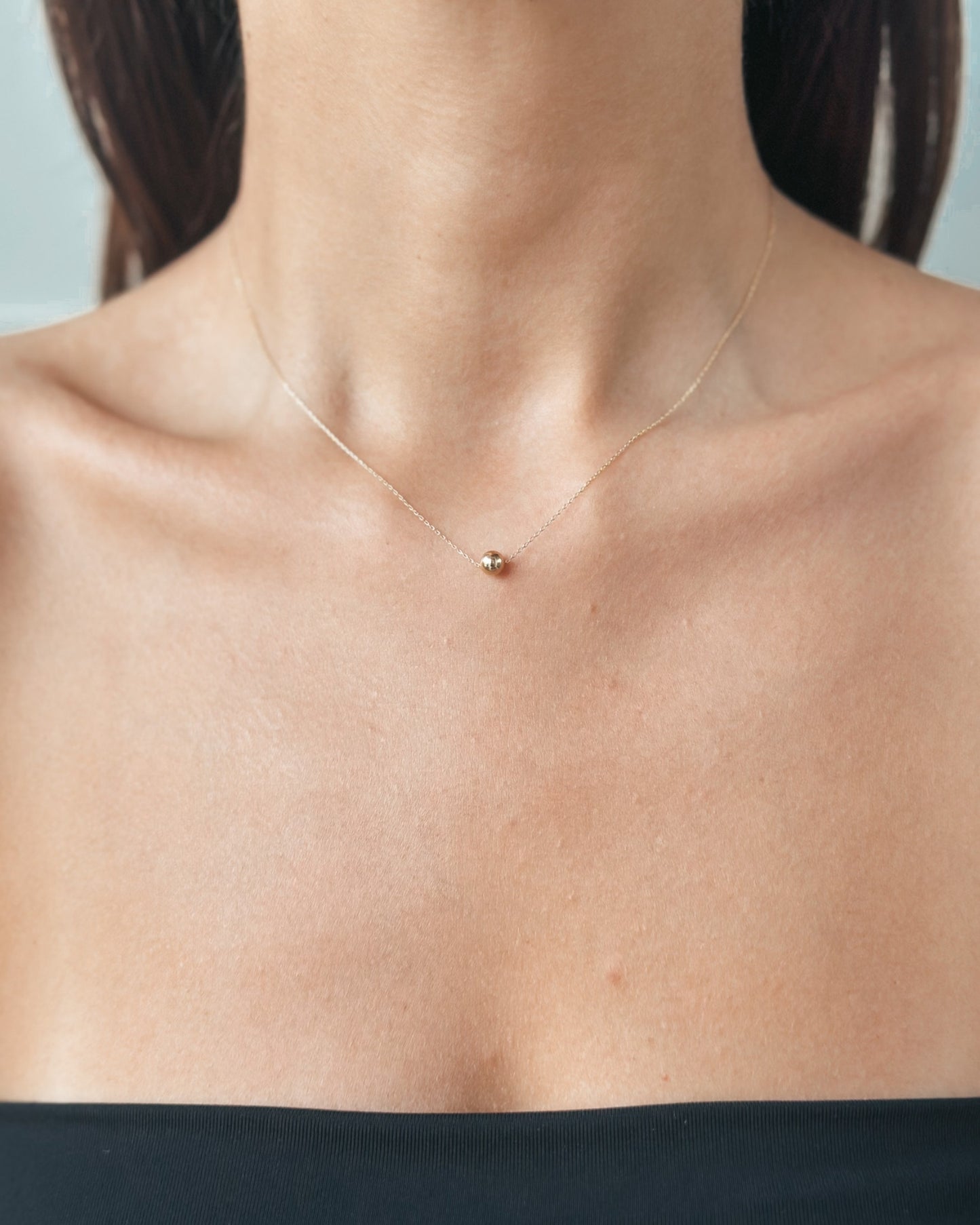 Golden Sphere Yellow Gold Necklace - Indira
