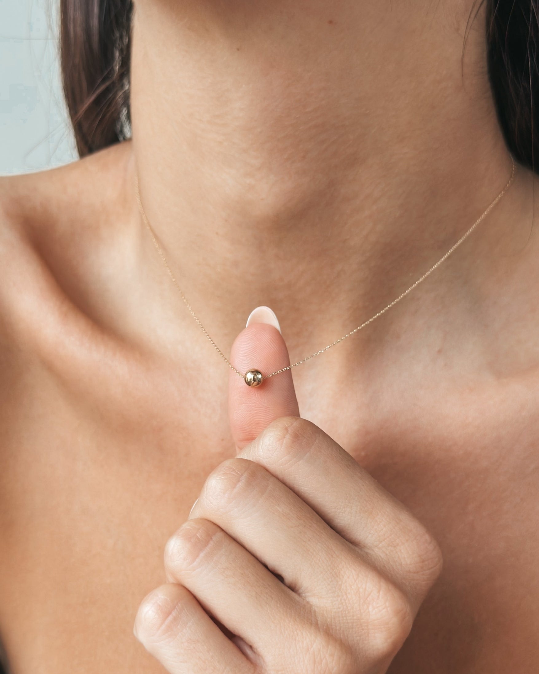 Colier din aur galben Golden Sphere - Indira