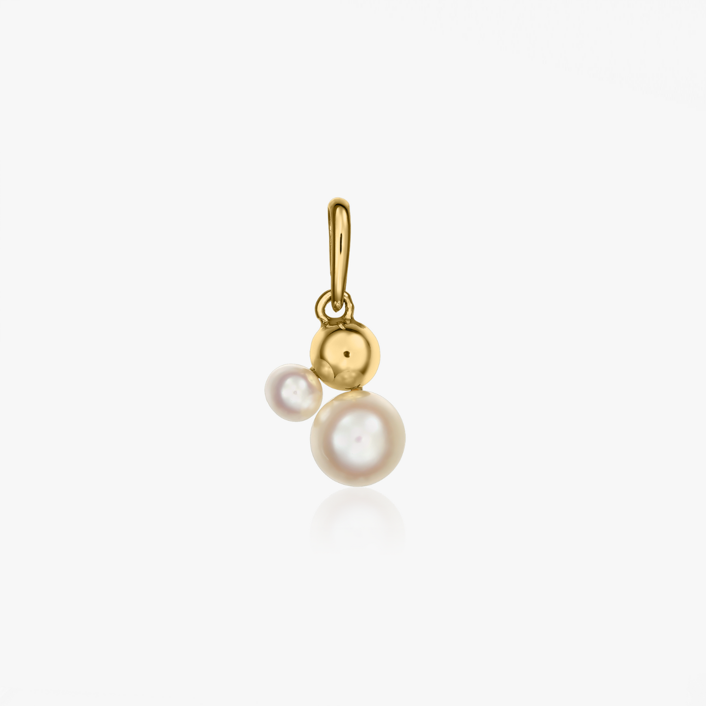 Lora Gold Pendant - Natural Pearls - Indira