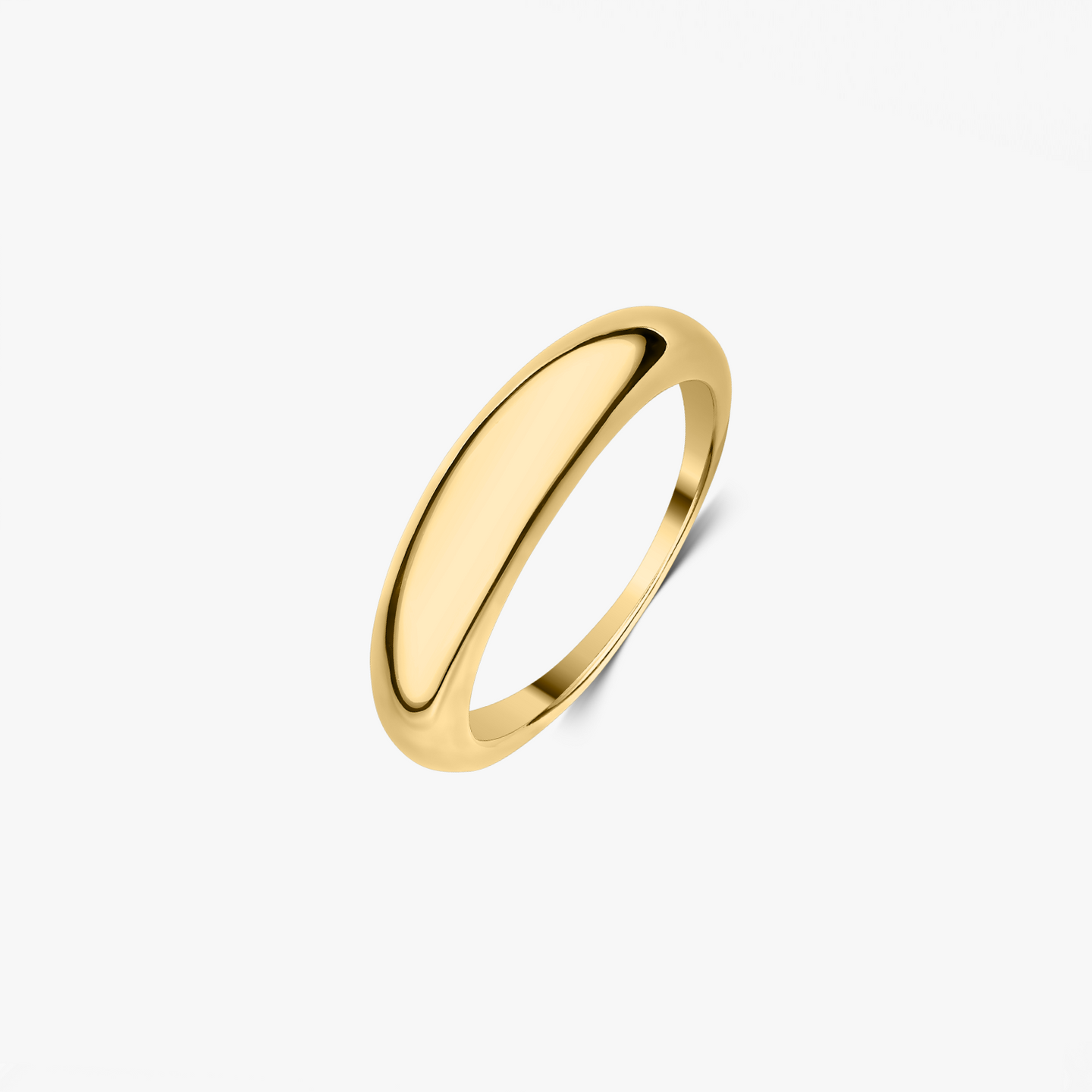 Silver Ring Golden Thin Dome - Indira