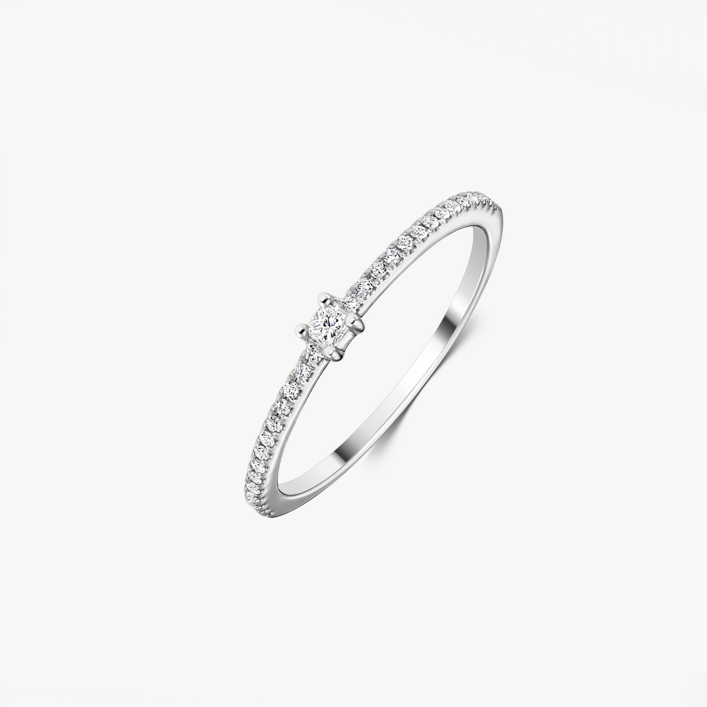 Luma White Gold Ring – Diamonds - Indira
