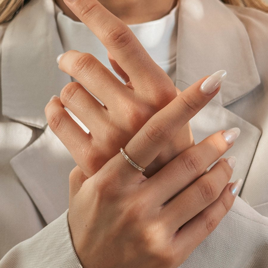 Inel argint Baguette - Zirconiu - Indira