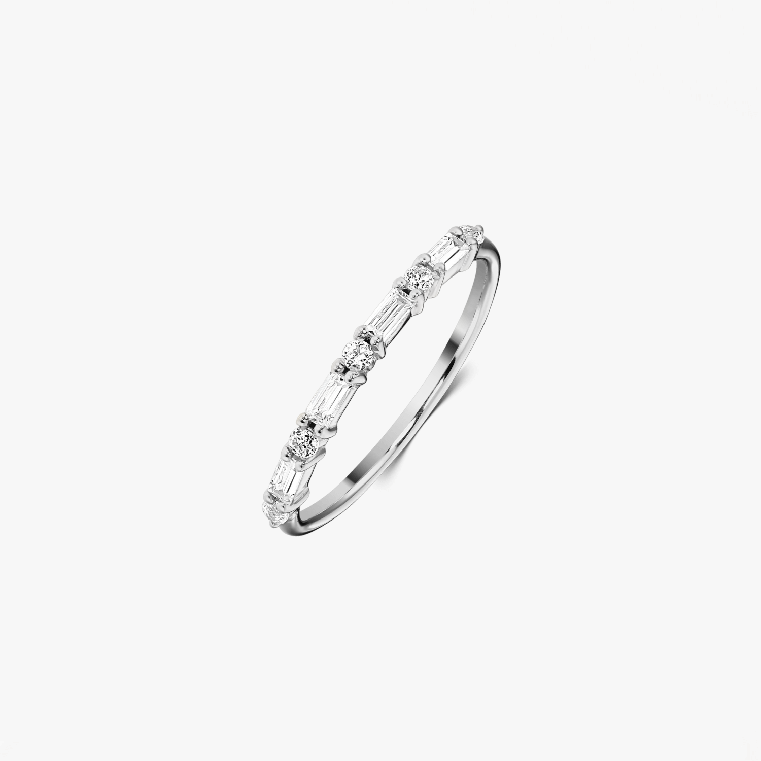 Baguette Silver Ring - Zirconia - Indira