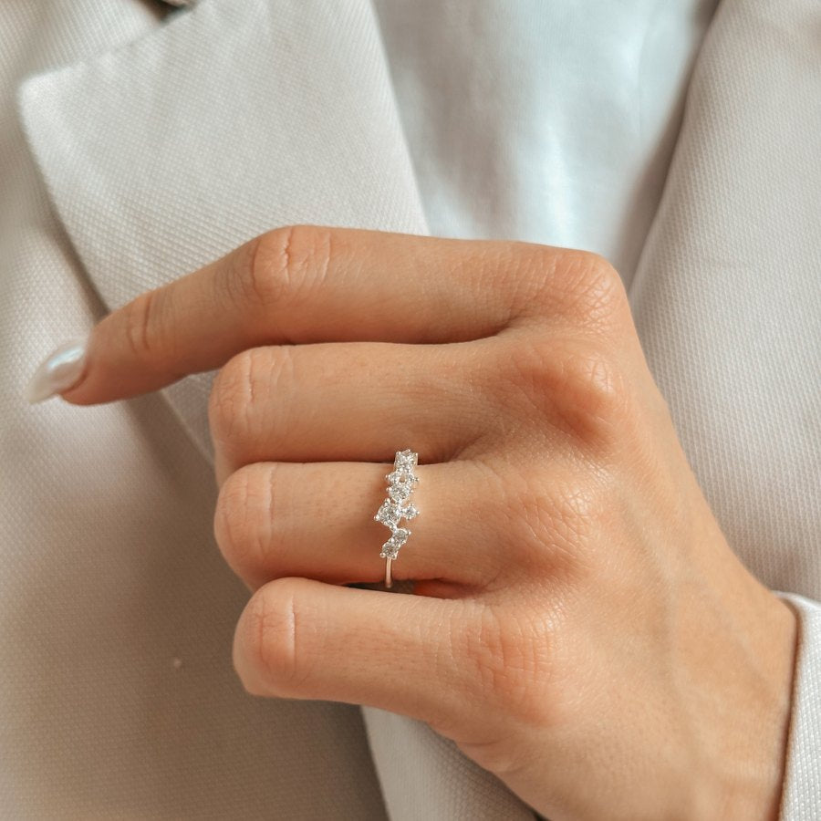 Galaxy Silver Ring - Zirconia - Indira