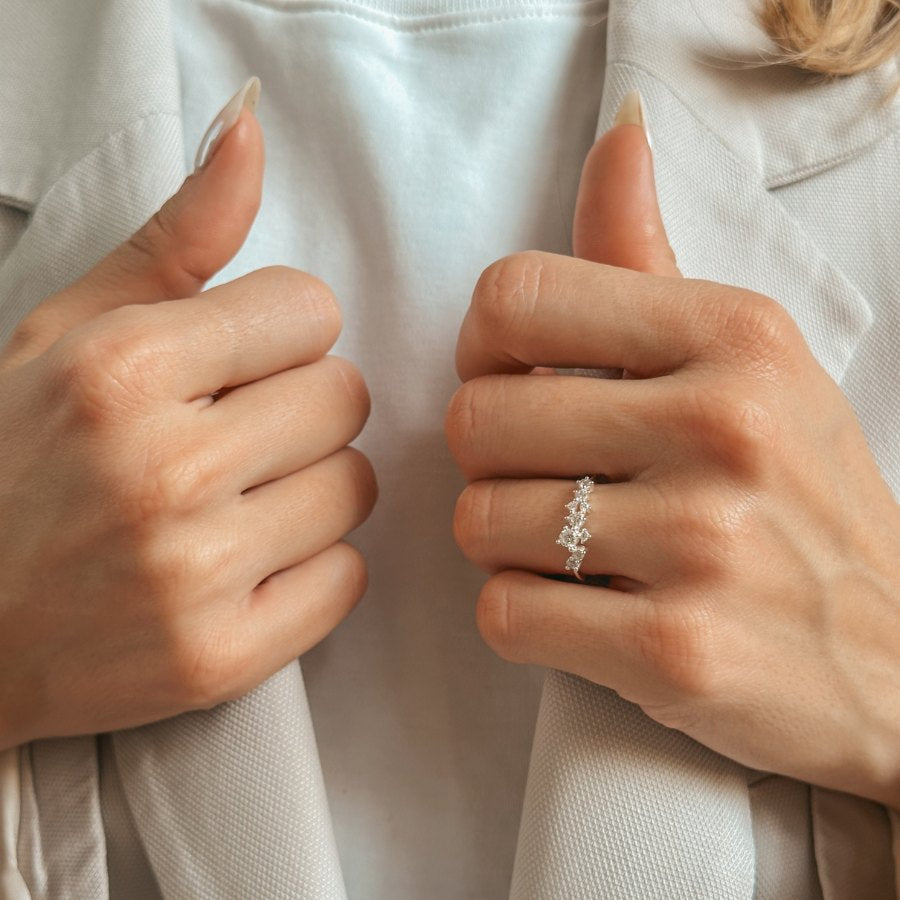 Galaxy Silver Ring - Zirconia - Indira