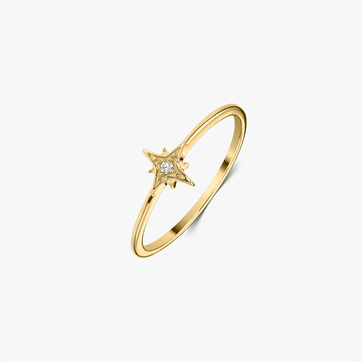 Golden Hera Silver Ring - Zirconia - Indira