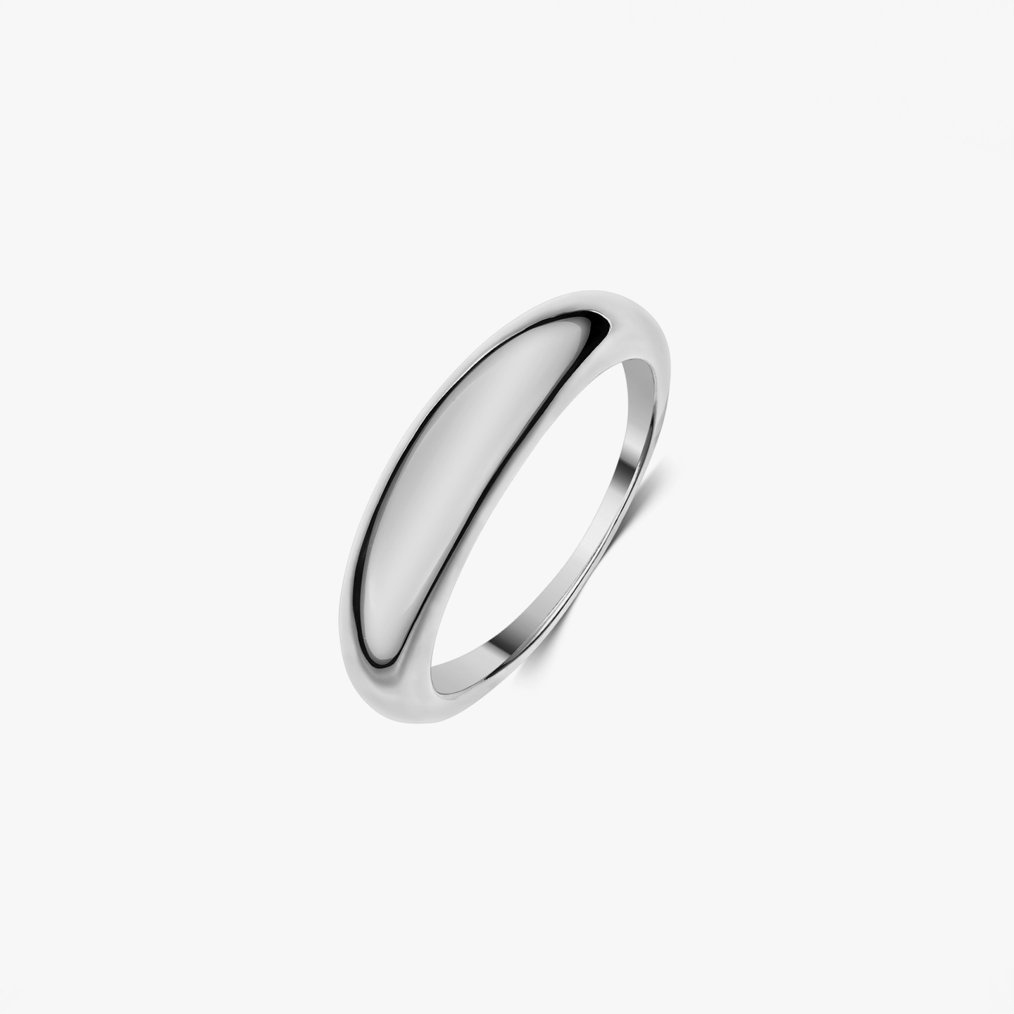 Thin Dome Silver Ring - Indira