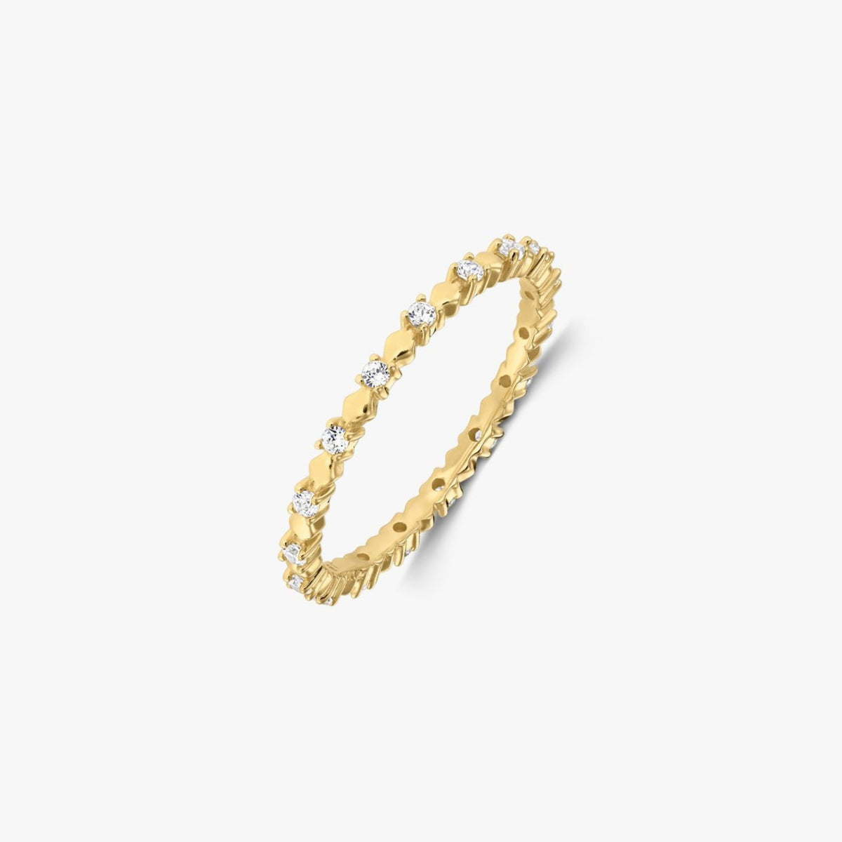 Eterna 14k Yellow Gold Ring - Zirconia