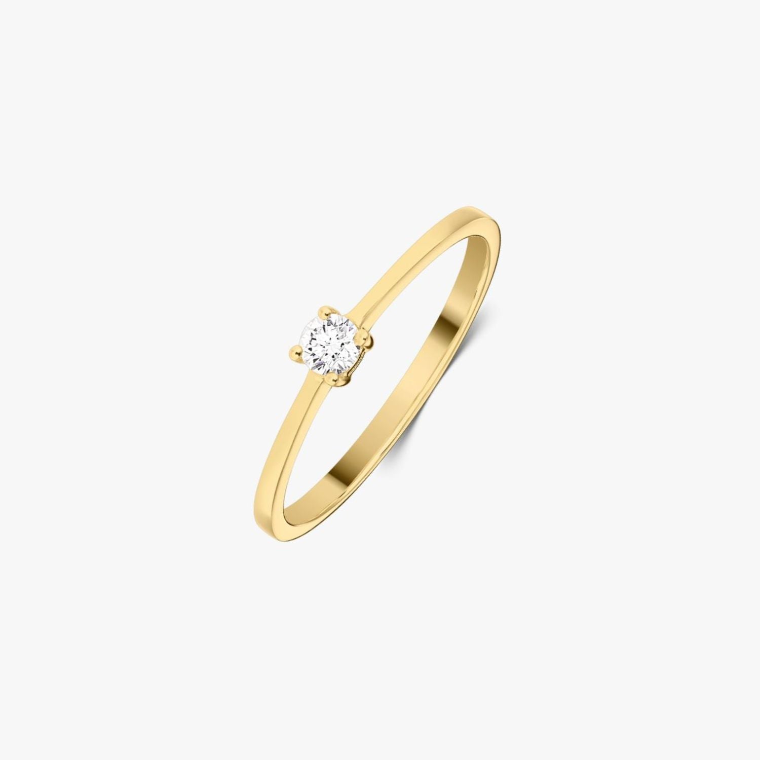 Timeless Gold Ring - 0.1 CT Diamond - Indira