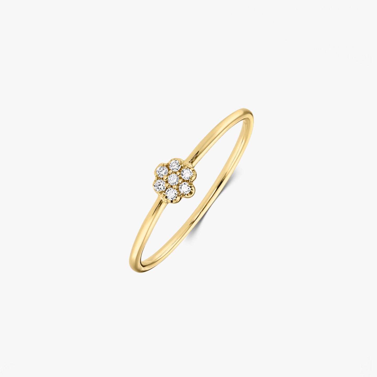 Daisy Yellow Gold Ring – Diamonds - Indira